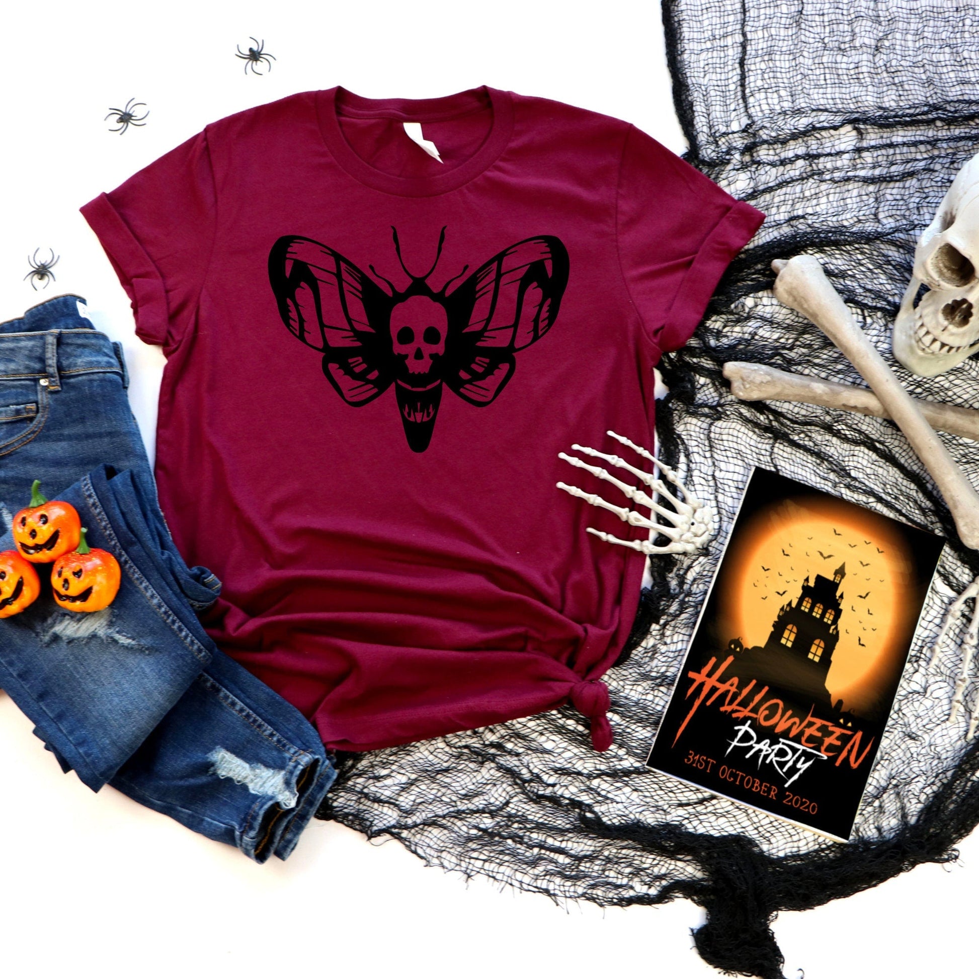 Halloween Sweater, Halloween Crewneck, Halloween Party, Horror Sweatshirt, Funny Horror Movie Tshirt, Scary Movie Hoodie, Death Moth Shirt