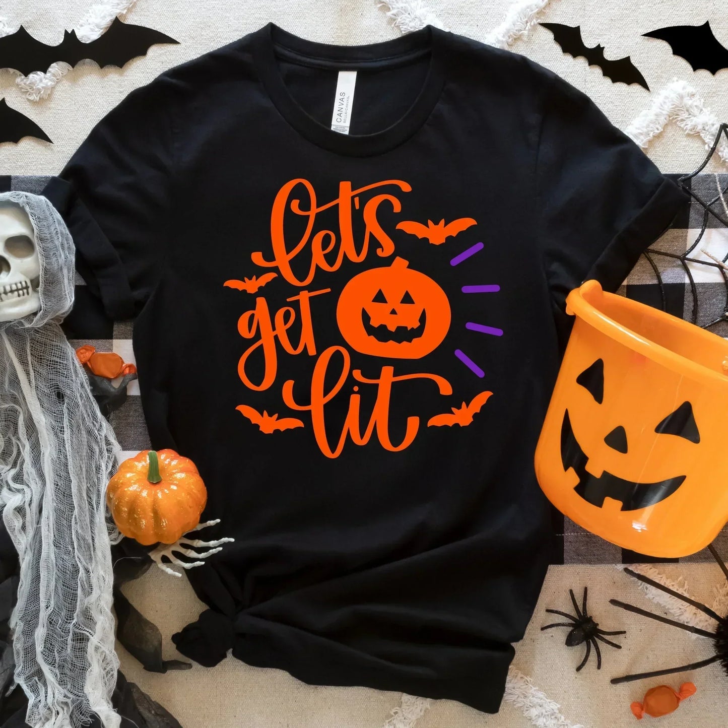 Halloween Sweater, Lets Get Lit Halloween Crewneck, Funny Halloween Party, Cute Halloween Hoodie, Halloween Cat Shirt, Witch Shirt HMDesignStudioUS