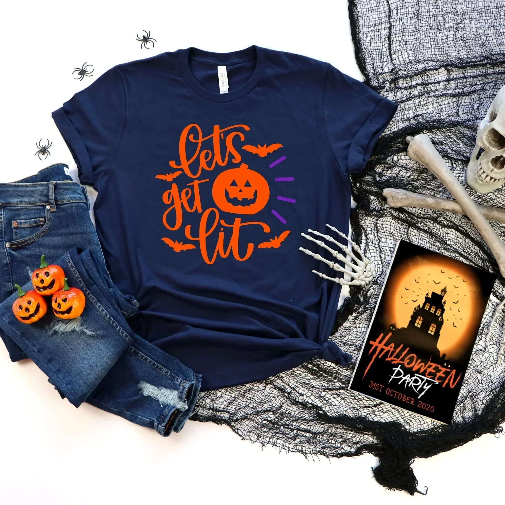 Halloween Sweater, Lets Get Lit Halloween Crewneck, Funny Halloween Party, Cute Halloween Hoodie, Halloween Cat Shirt, Witch Shirt