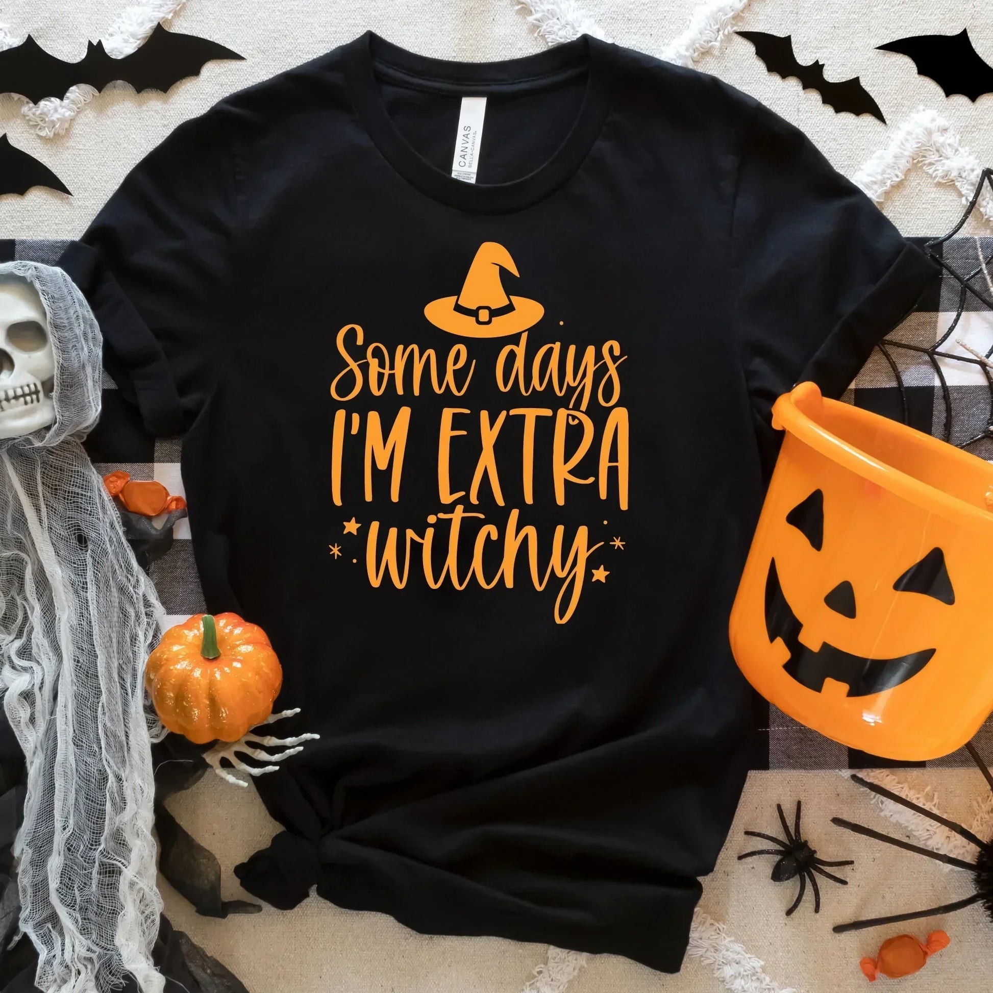 Halloween Sweatshirt, Extra Witchy woman, Witch Shirt, Halloween Crewneck, Funny Halloween Party, Cute Halloween Hoodie, Halloween Cat Shirt HMDesignStudioUS