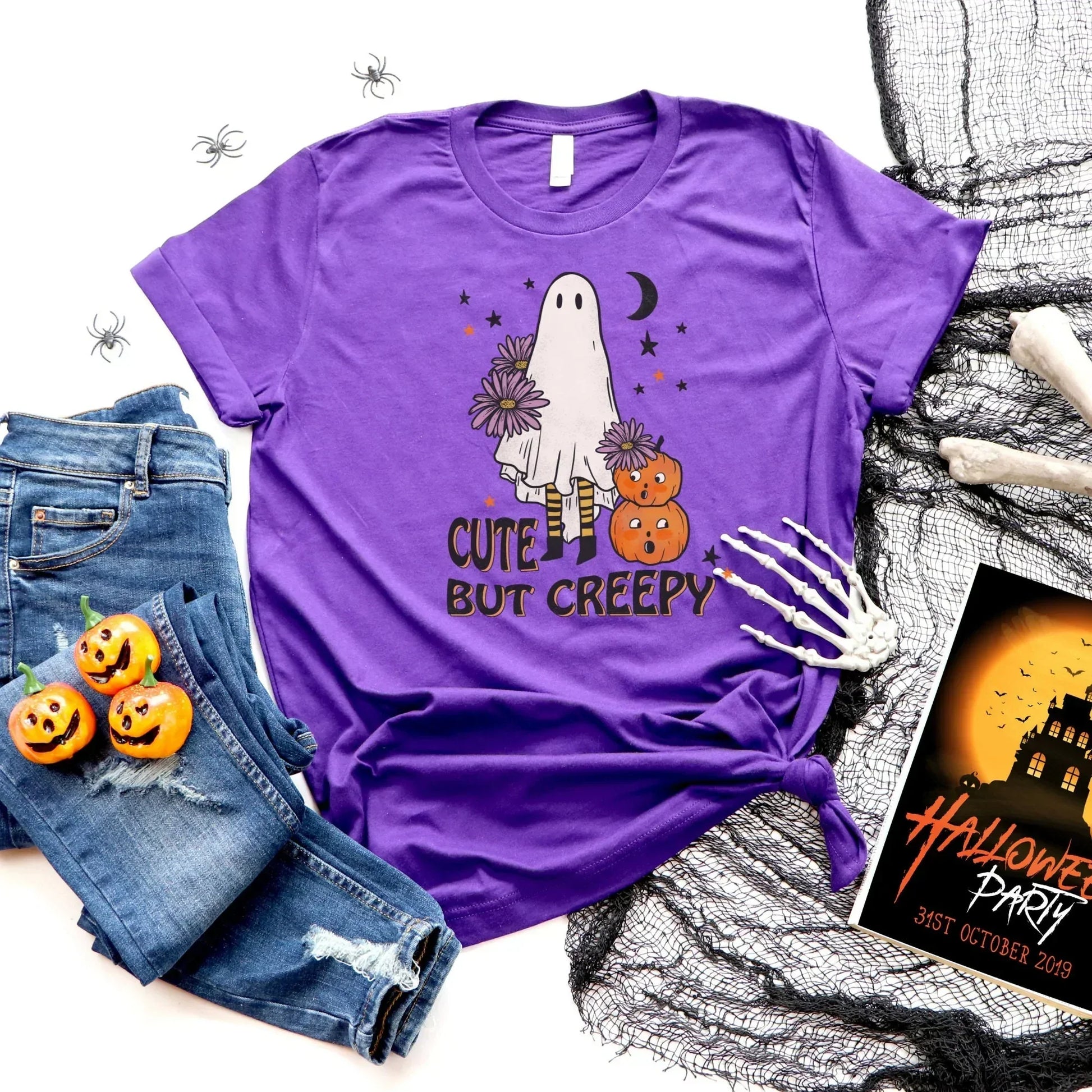 Halloween Sweatshirt, Retro Ghost Shirt, Fall Sweatshirt, Vintage Halloween Crewneck, Pumpkin T-Shirts, Retro Halloween, Spooky Season HMDesignStudioUS