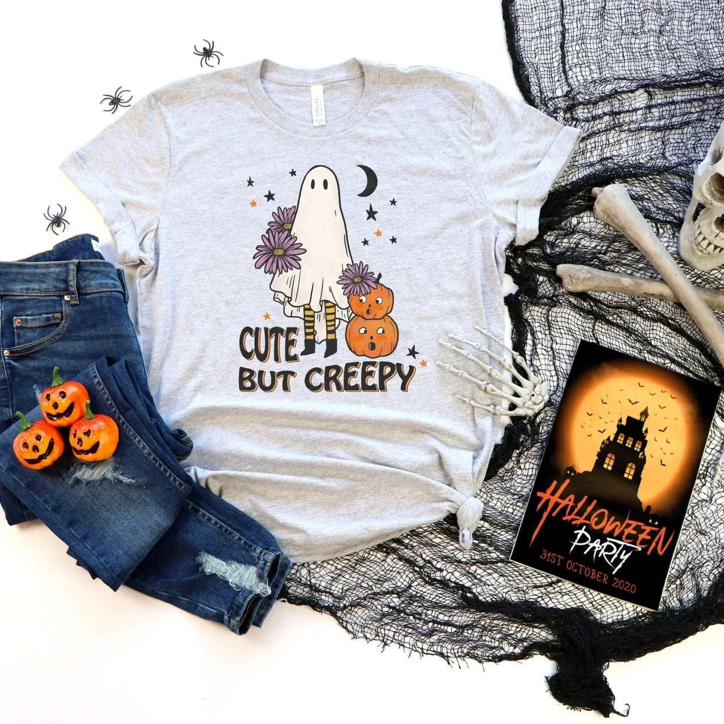 Halloween Sweatshirt, Retro Ghost Shirt, Fall Sweatshirt, Vintage Halloween Crewneck, Pumpkin T-Shirts, Retro Halloween, Spooky Season