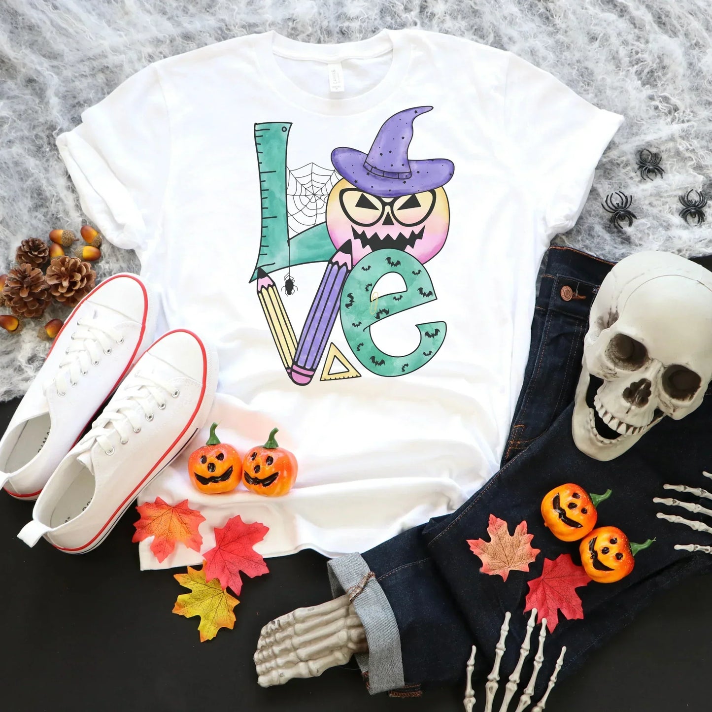Halloween Teacher Shirt, Halloween Sweatshirt, Trick or Teach, Spooky Season Sweater, Halloween Pumpkin, School Halloween, Teacher Gift HMDesignStudioUS