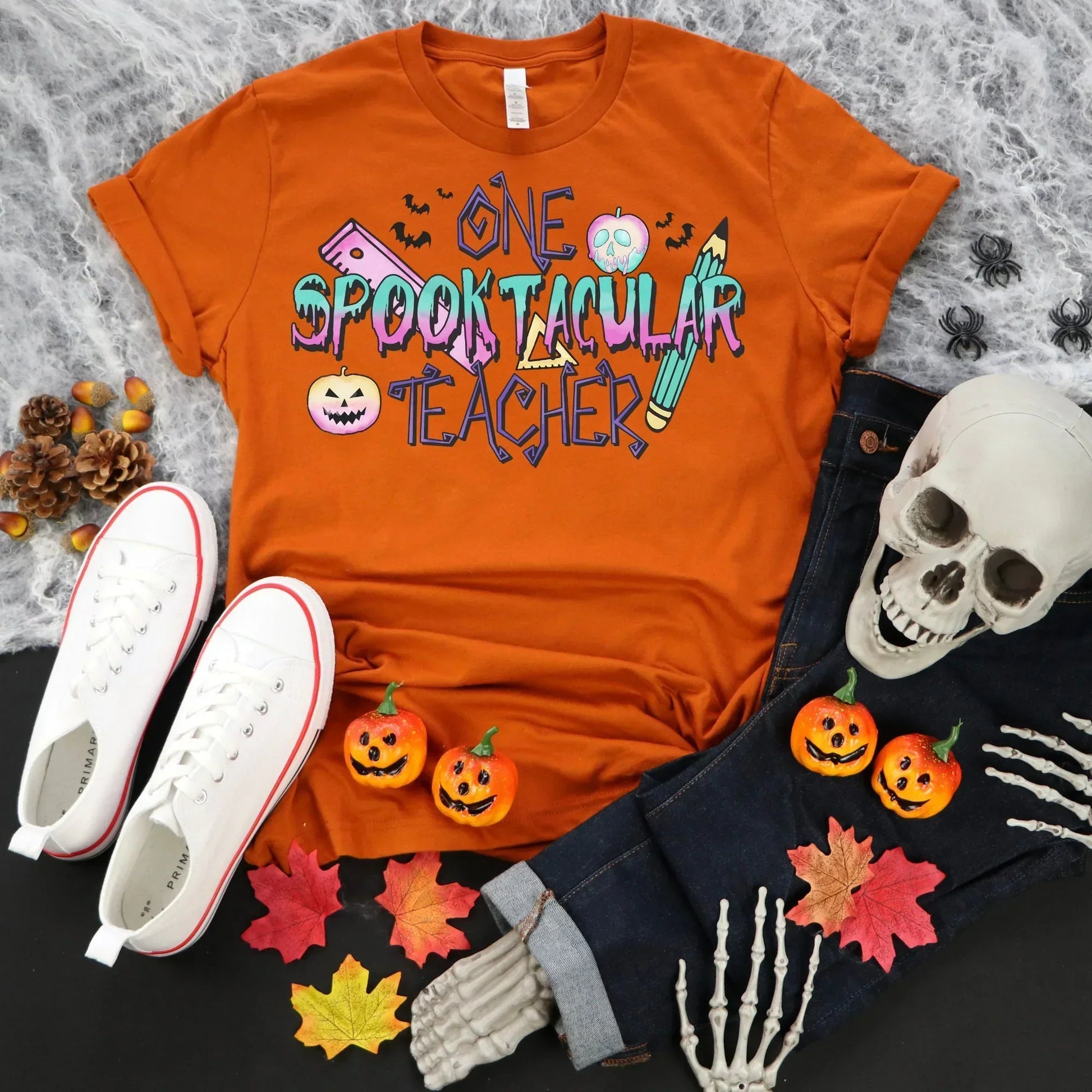 Halloween Teacher Shirt, Preschool Teacher Sweatshirt, Trick or Teach, Spooky Season Sweater, Pumpkin Tshirt, Elementary School Teacher Gift HMDesignStudioUS