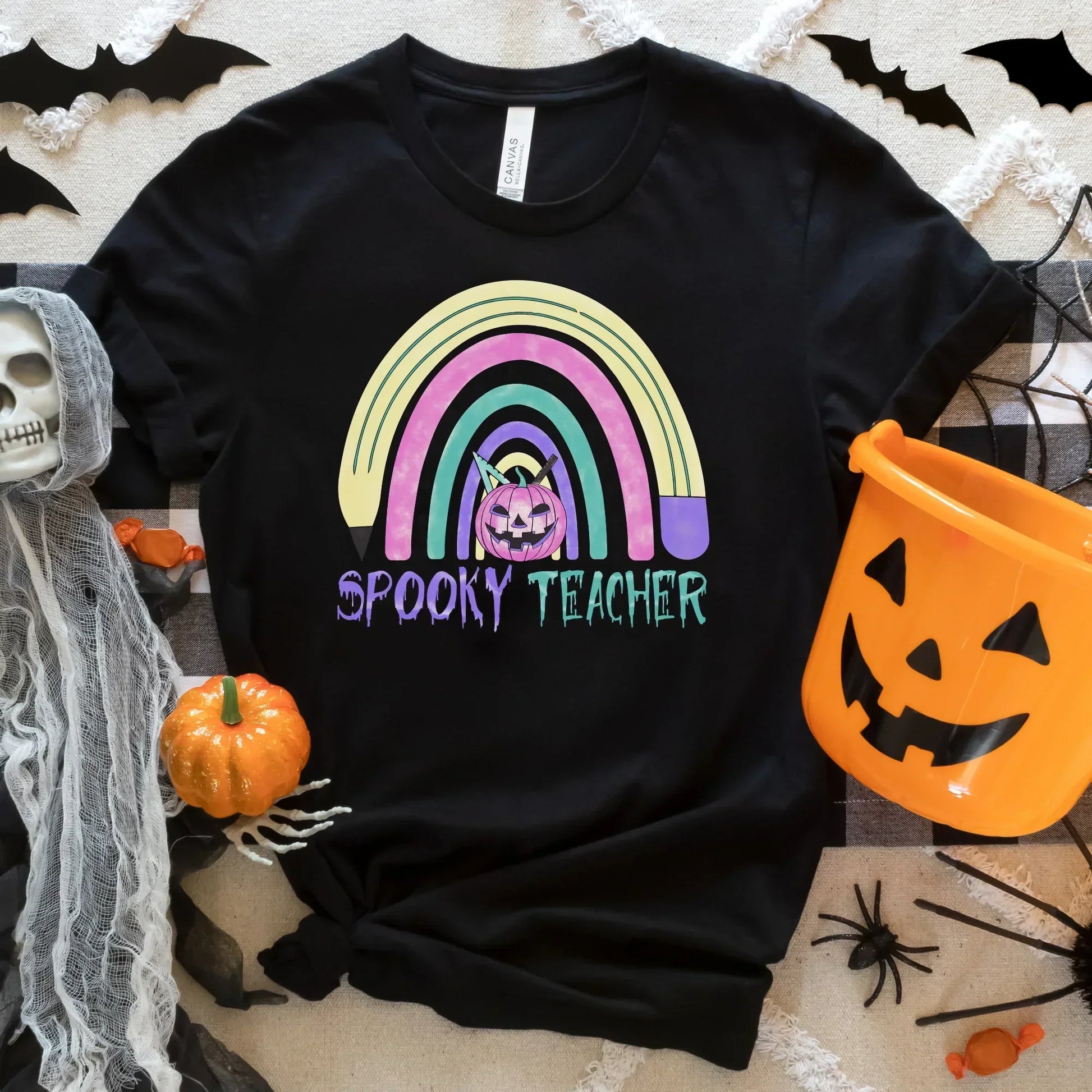 Halloween Teacher Shirt, Spooky Teacher Halloween Ghost Shirt