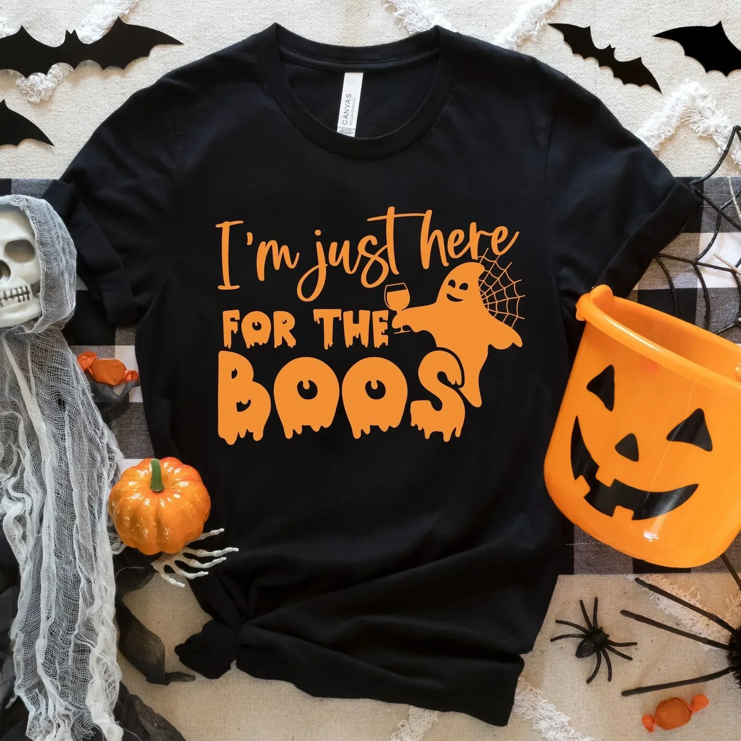 Here for the Boos Halloween Sweater, Halloween Crewneck, Funny Halloween Party, Cute Halloween Hoodie, Halloween Ghost Shirt, Boo Shirt HMDesignStudioUS