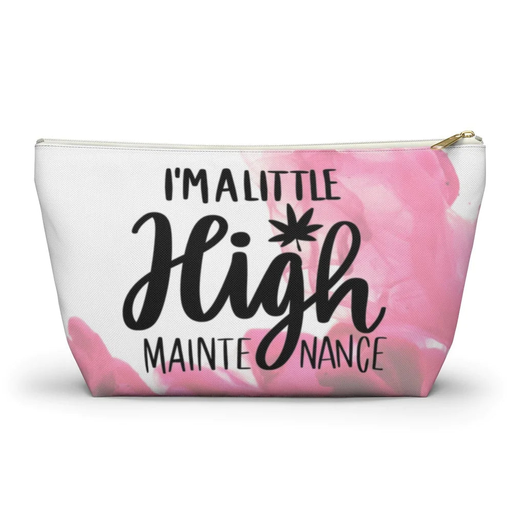 High Maintenance Stash Bag - 420 Accessories - Stash Bag - Cute Cosmetic Bag for Weed Lovers - 420 Pouch HMDesignStudioUS