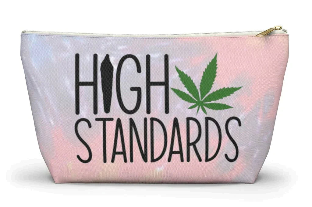 High Standards  -  Tie Dye Stash Bag, Funny Makeup Bag, Funny Weed Bag, Stoner Gift, Funny Gift for stoner, Pothead HMDesignStudioUS