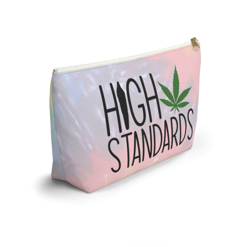High Standards - Tie Dye Stash Bag, Funny Makeup Bag, Funny Weed Bag, Stoner Gift, Funny Gift for stoner, Pothead