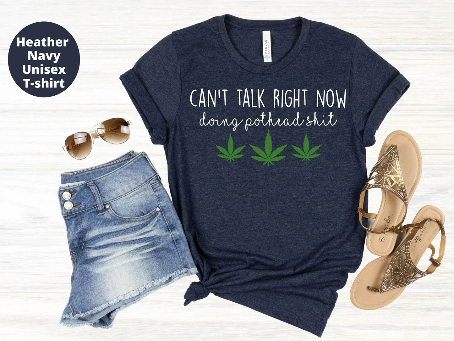 gifts for a pothead Can't Talk Right Now, Doing Pothead Sh*t, Funny Stoner Shirt Navy / Sweatshirt M