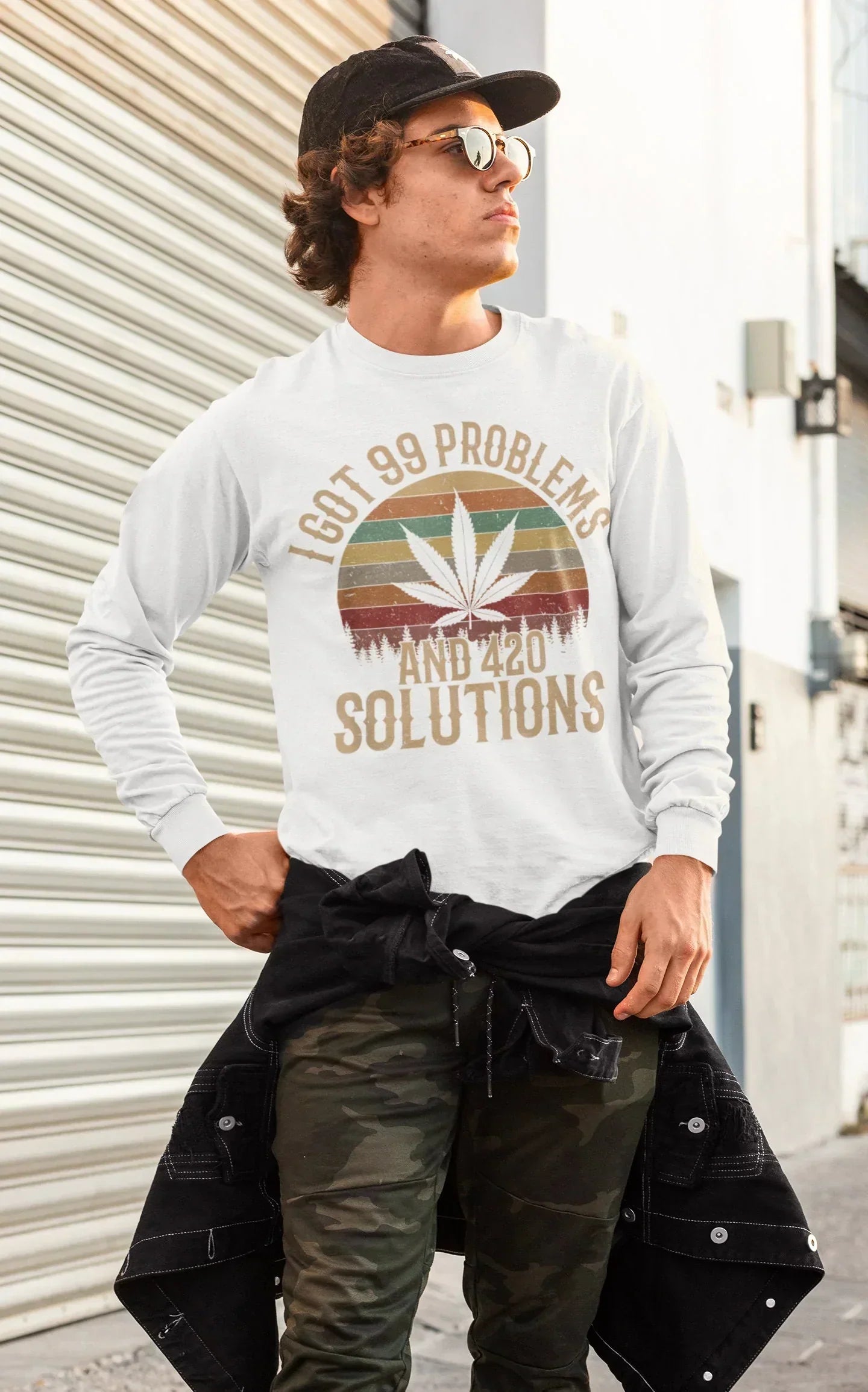 I Got 99 Problems and 420 Solutions Stoner Shirt HMDesignStudioUS