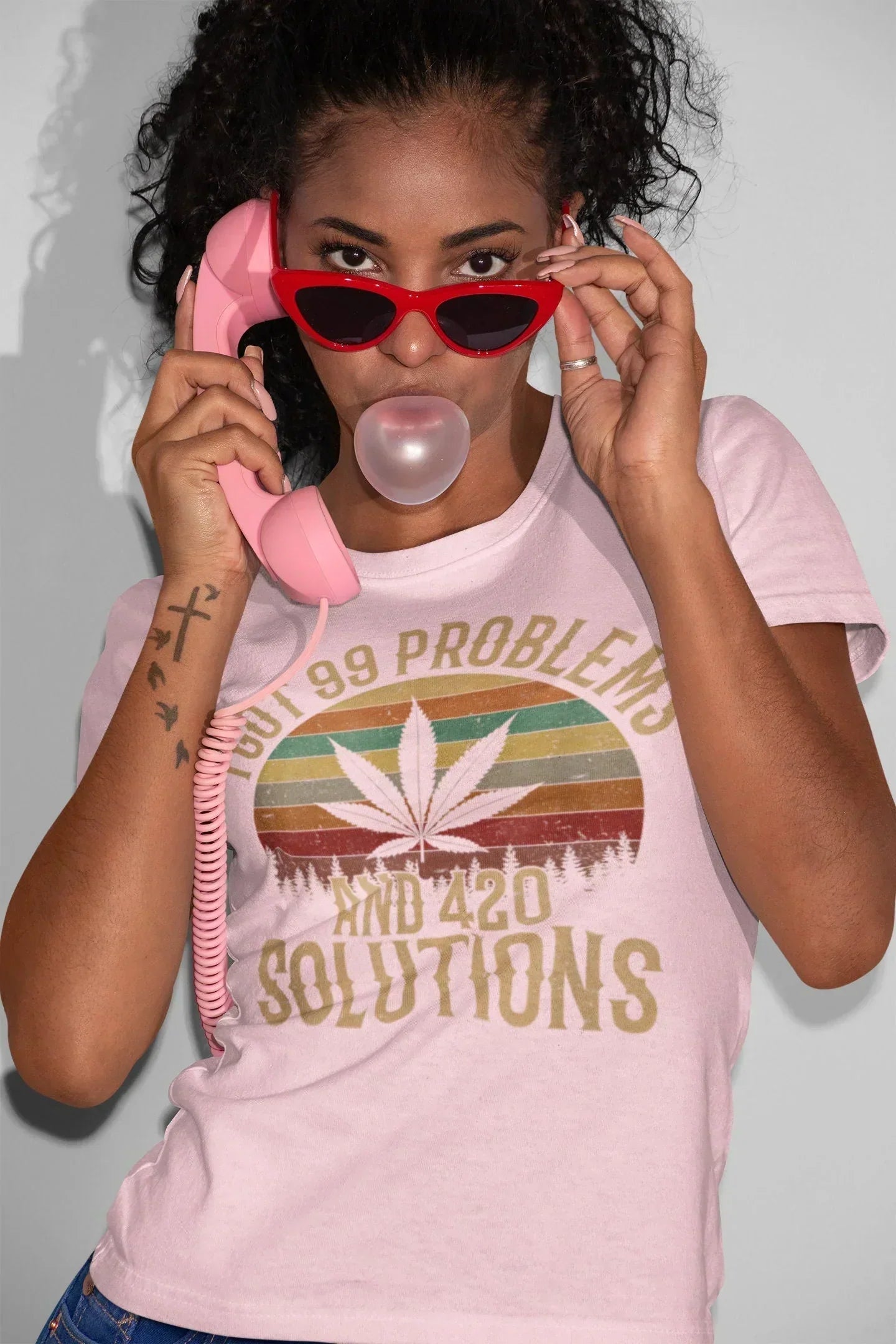 I Got 99 Problems and 420 Solutions Stoner Shirt HMDesignStudioUS