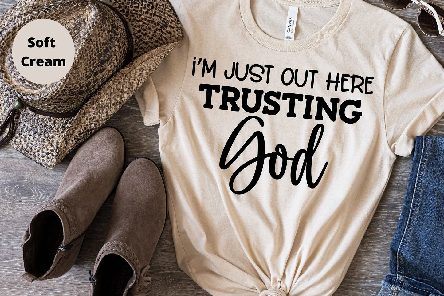 I'm Just Out Here Trust God Shirt