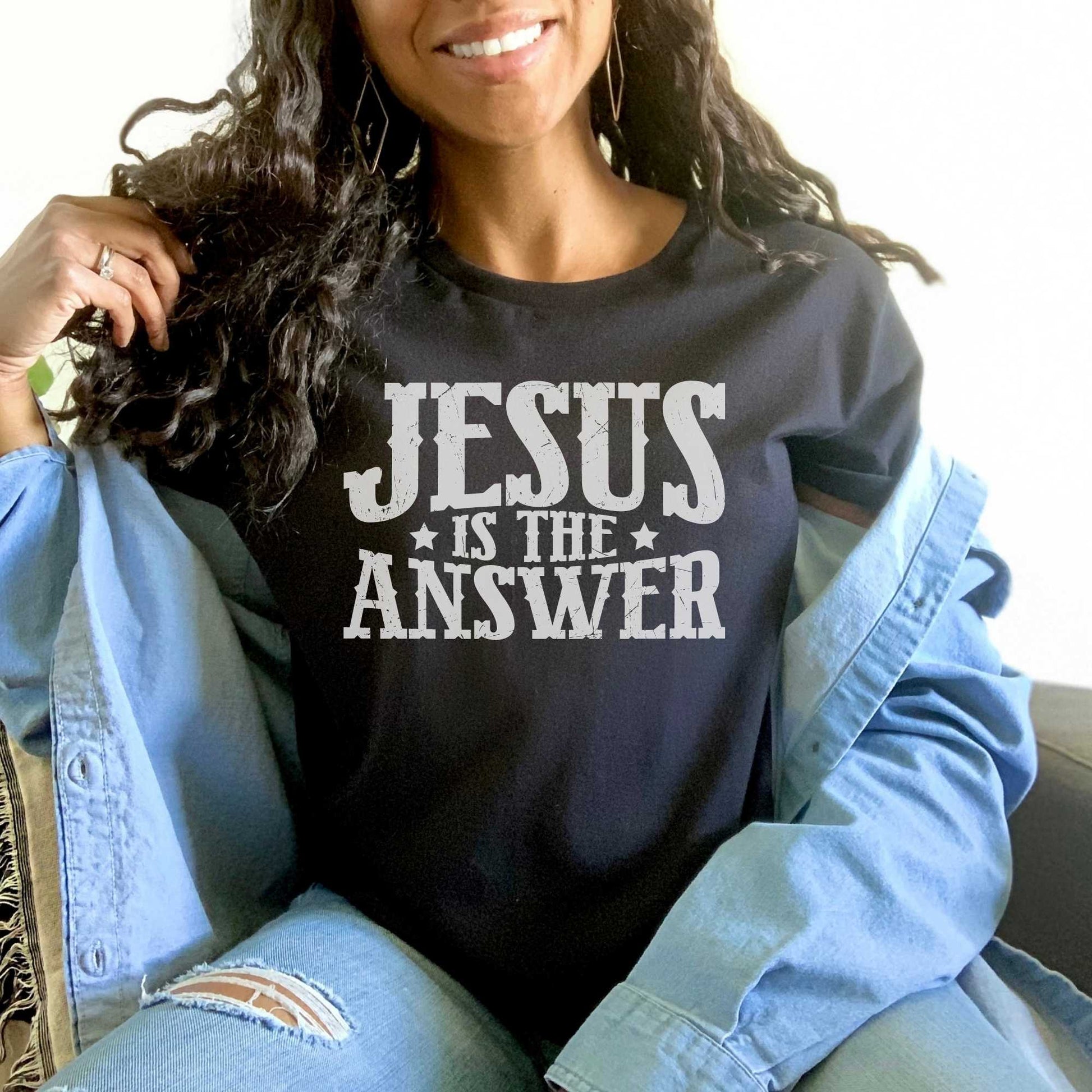 Jesus is the Answer, Faith Based Shirts for Men and Women