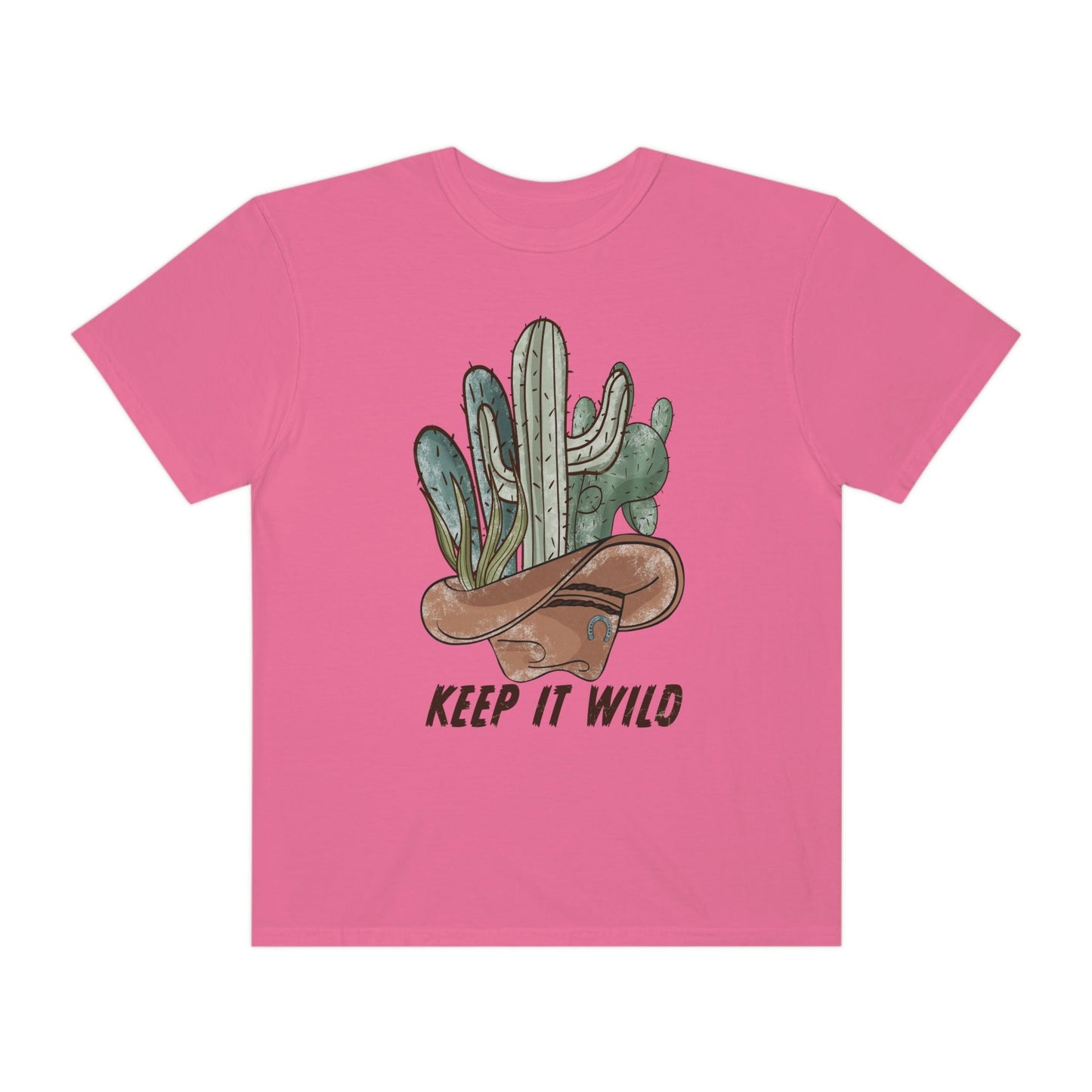 Keep It Wild Cactus Shirt, Comfort Colors Funny Western Graphic Tee | Cowgirl T-Shirt