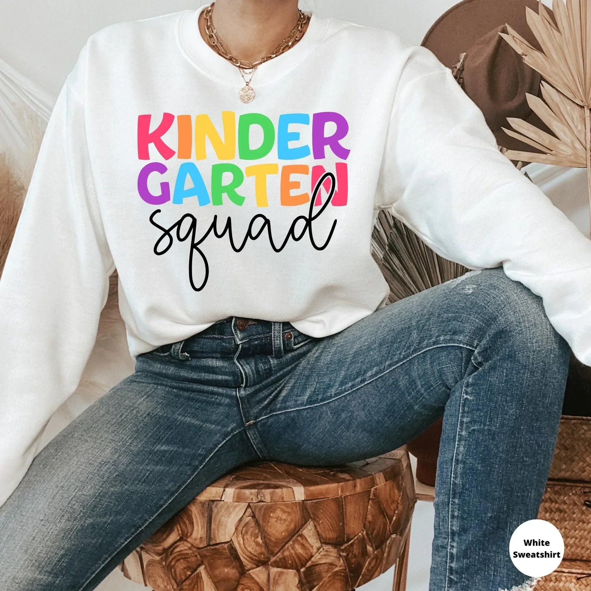 HMDesignStudioUS Team Shirt, Kindergarten Teacher – Crew TShirt, Squad Kinder Shirt, Matc