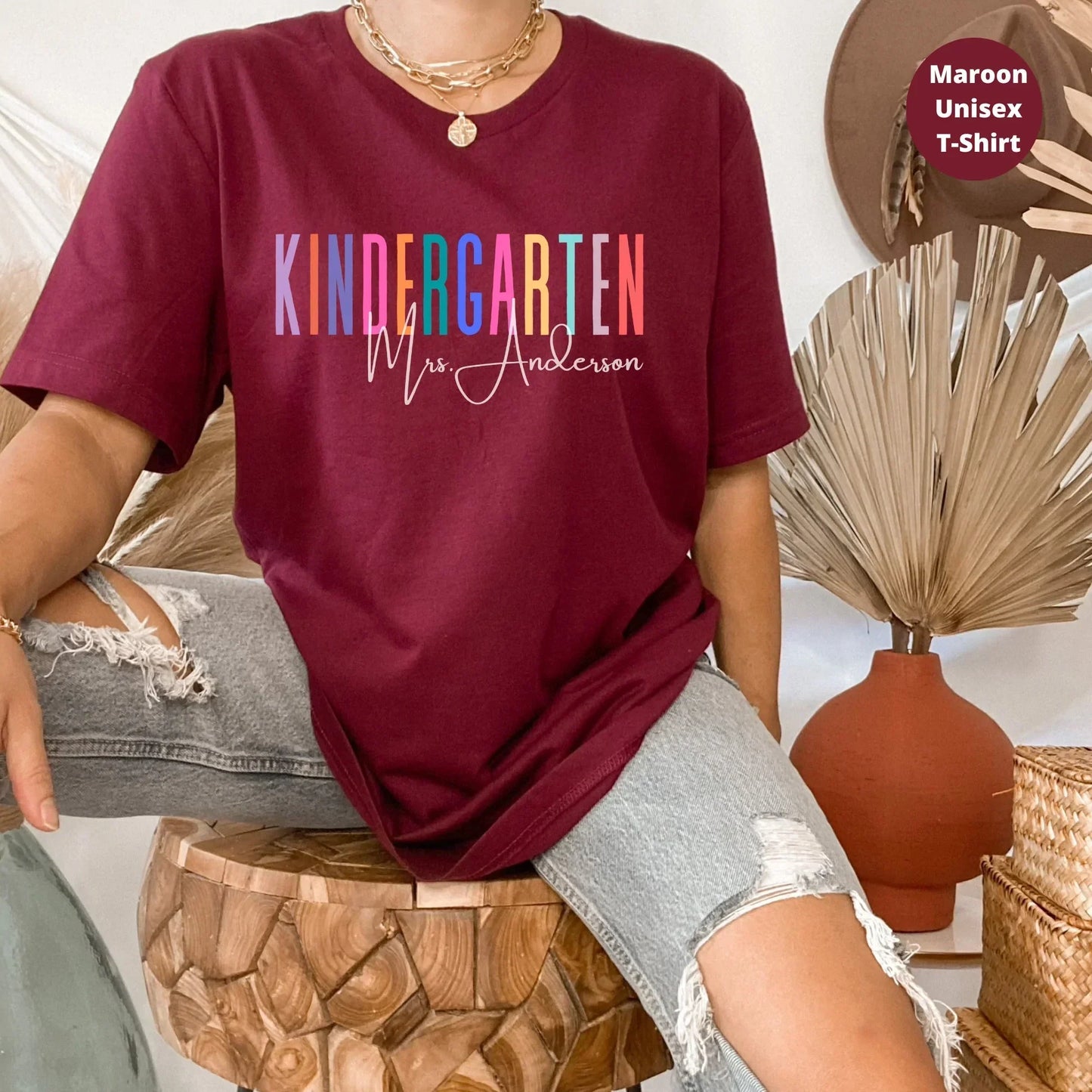 Personalized Kindergarten Teacher Shirt