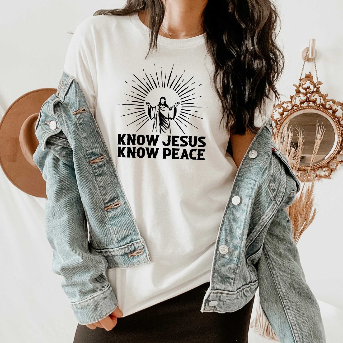 Know Jesus Know Peace Shirt about God for Women or Men