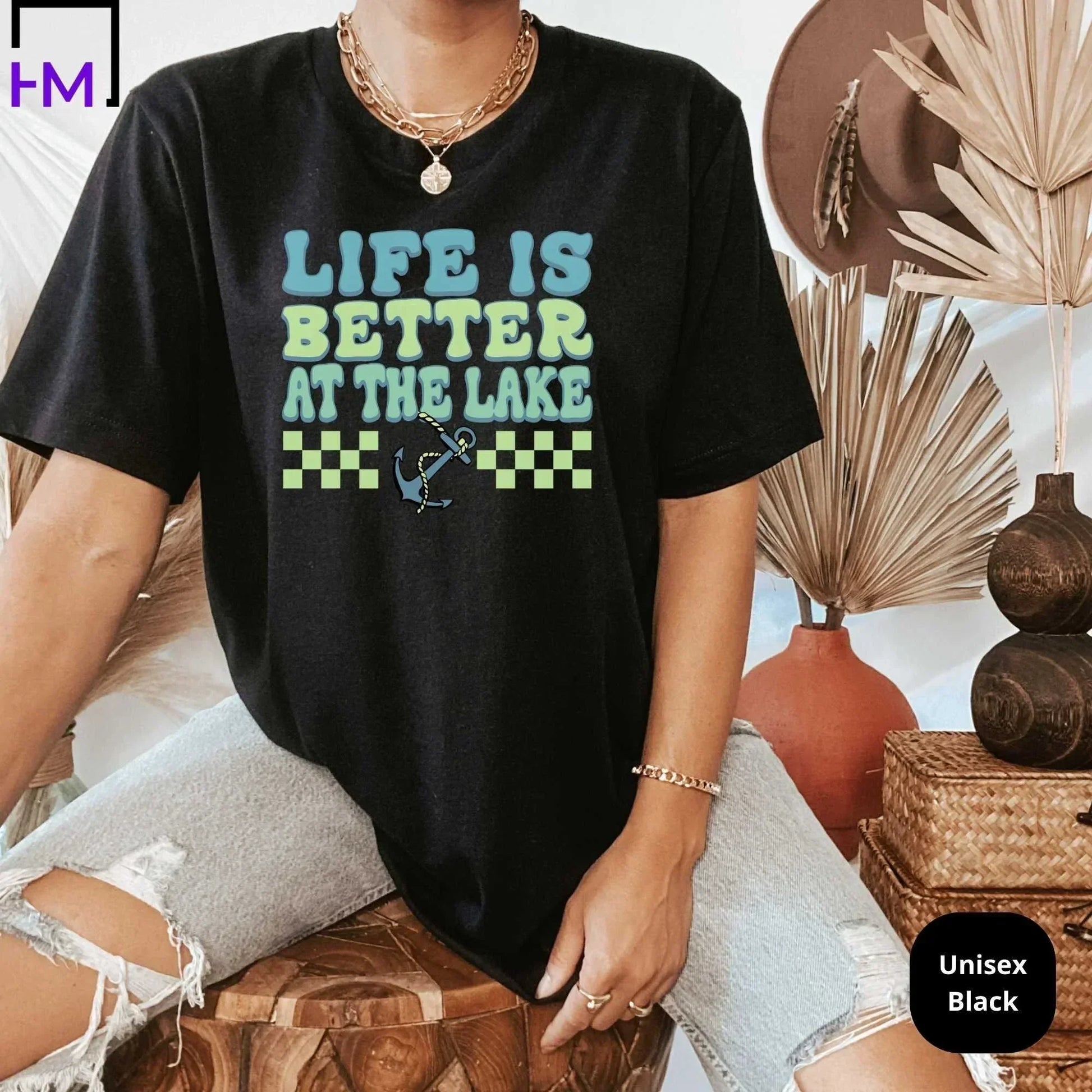 Lake Life Shirt, Lake Trip Shirts for Girls, Gift for Lake Lovers, Girls Trip Shirts, Summer Shirt for Women, Boating Shirt, Kayaking Shirt HMDesignStudioUS