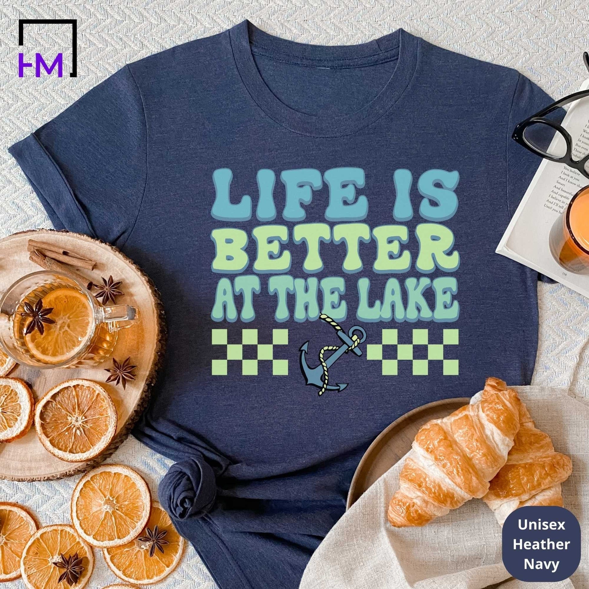 Lake Life Shirt, Lake Trip Shirts for Girls, Gift for Lake Lovers, Girls Trip Shirts, Summer Shirt for Women, Boating Shirt, Kayaking Shirt HMDesignStudioUS
