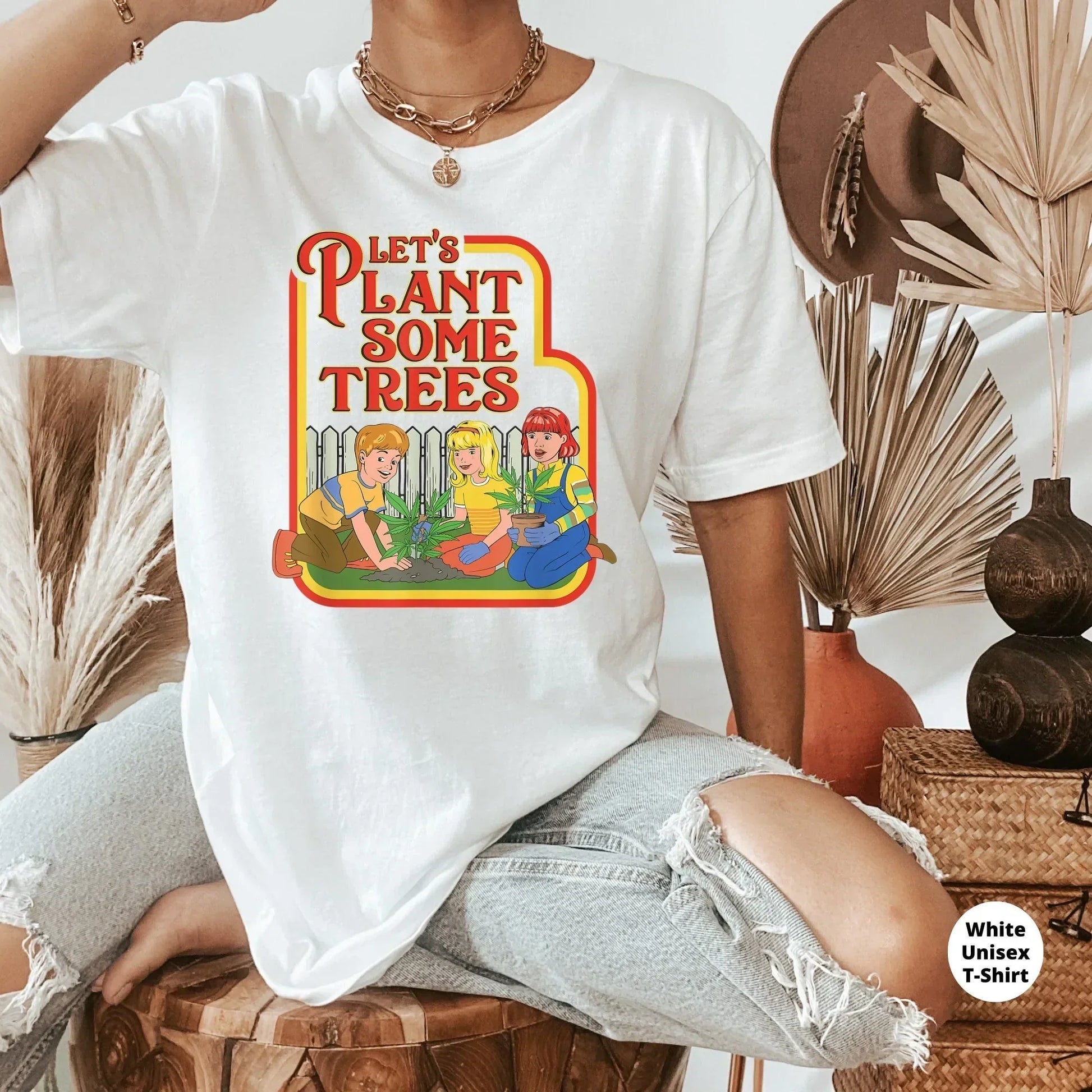 Let's Plant Some Trees, Funny Retro Stoner Shirt HMDesignStudioUS