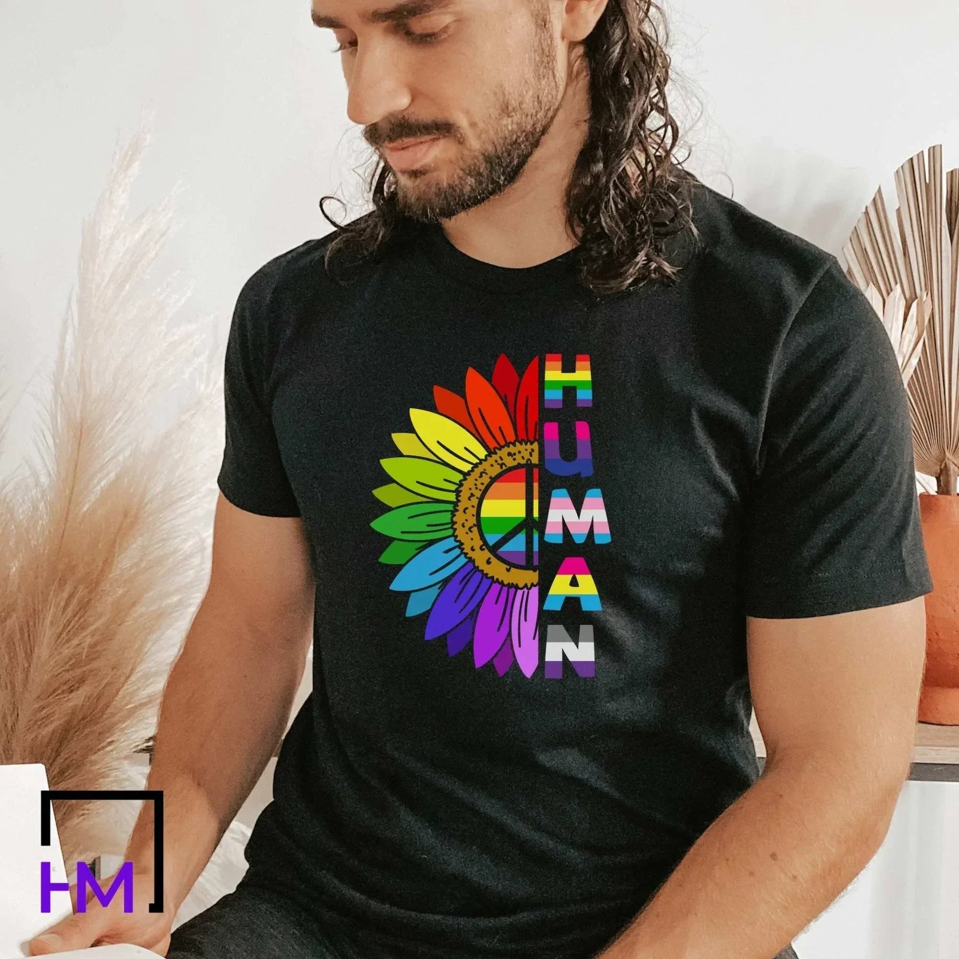Lgbt Pride T-Shirts, LGBTQ Shirt, Equality Shirt, Love is Love Shirt, Be Kind Gift, Gay Shirt, Human Rights Sunflower Lesbian Women Tees