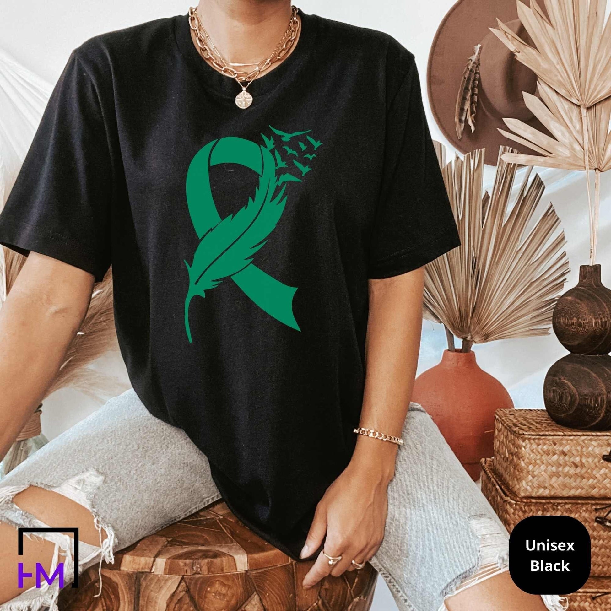 Liver Cancer Shirt, Liver Cancer Warrior Gift, Liver Cancer Green Ribbon Shirt, Liver Cancer Awareness Shirt, Cancer Fighter Gifts, Support