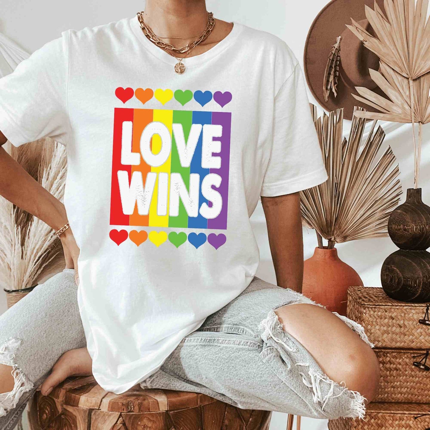 Love Wins Rainbow Pride Shirt, Gay Pride Shirt, LGBTQ Ally Shirt