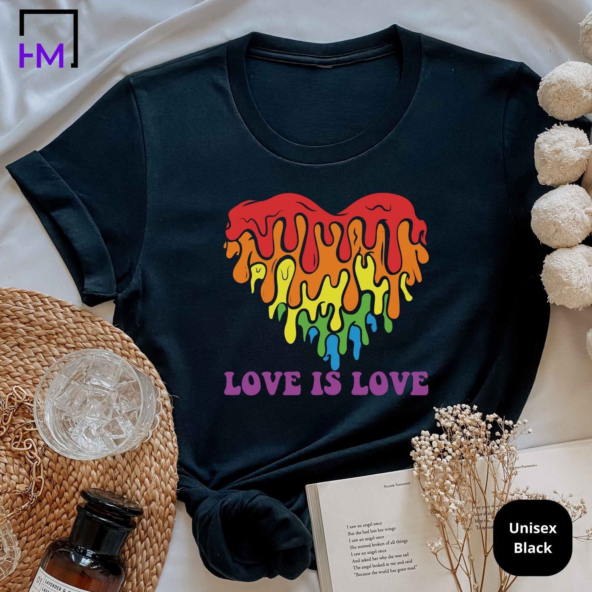 Love is Love Shirt, Love Wins Tie Dye Shirt, Love Always Wins T-Shirt, Women's Love Wins Heart Tee, LGBTQ Support Shirts, LGBTQ Pride Shirts HMDesignStudioUS