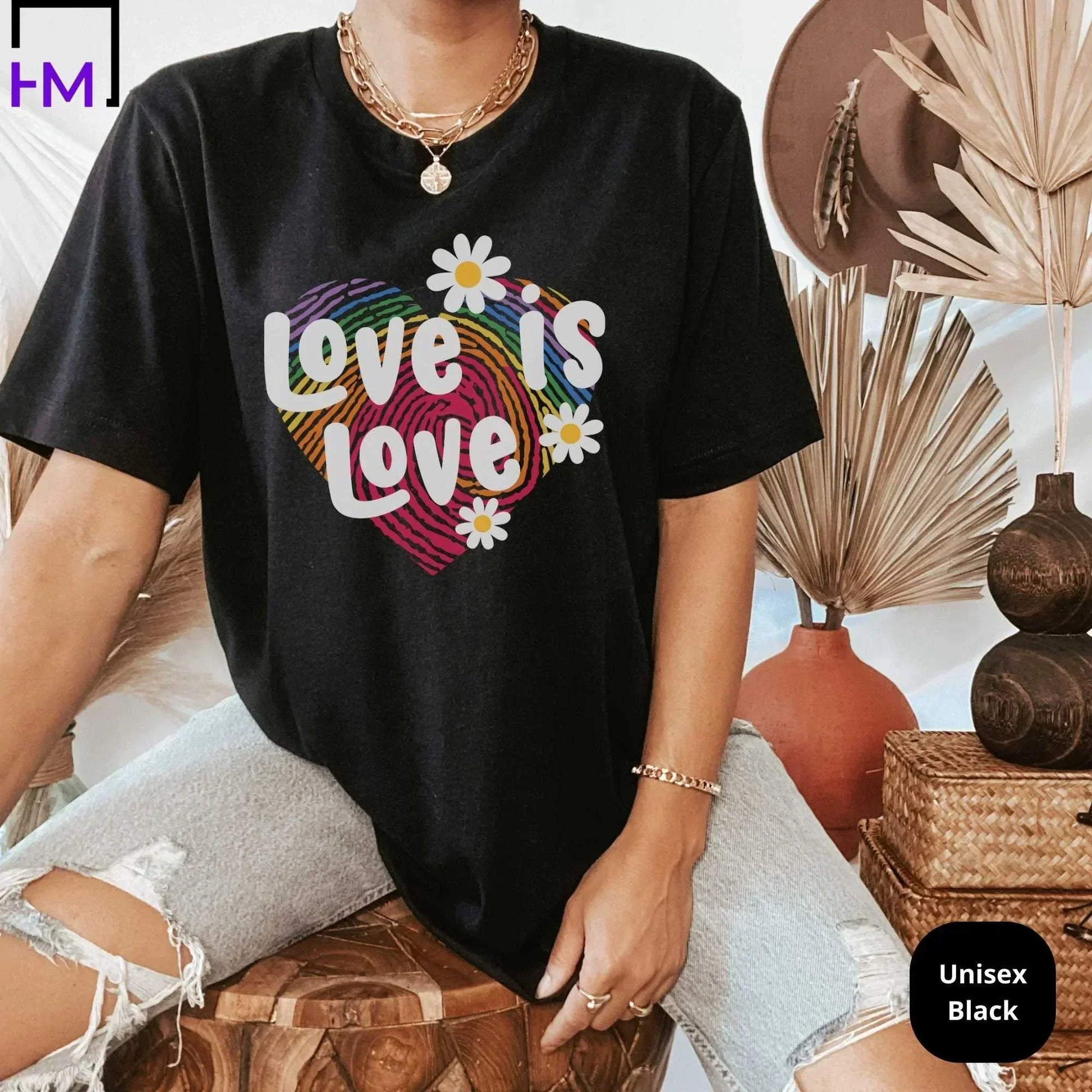 Love is Love Shirt, Retro Hippie Shirt, Love Always Wins T-Shirt, Women's Love Wins Heart Tee, LGBTQ Support Shirts, LGBTQ Pride Shirts