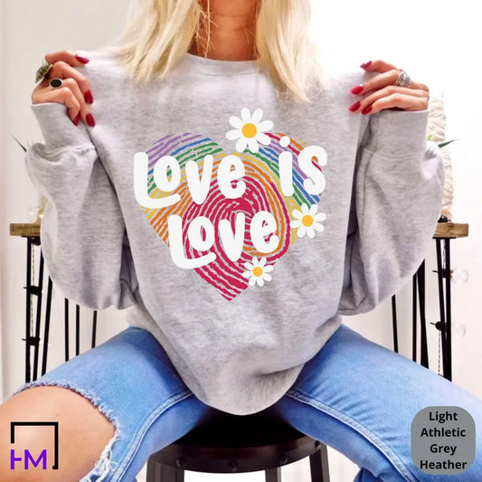 Love is Love Shirt, Retro Hippie Shirt, Love Always Wins T-Shirt, Women's Love Wins Heart Tee, LGBTQ Support Shirts, LGBTQ Pride Shirts