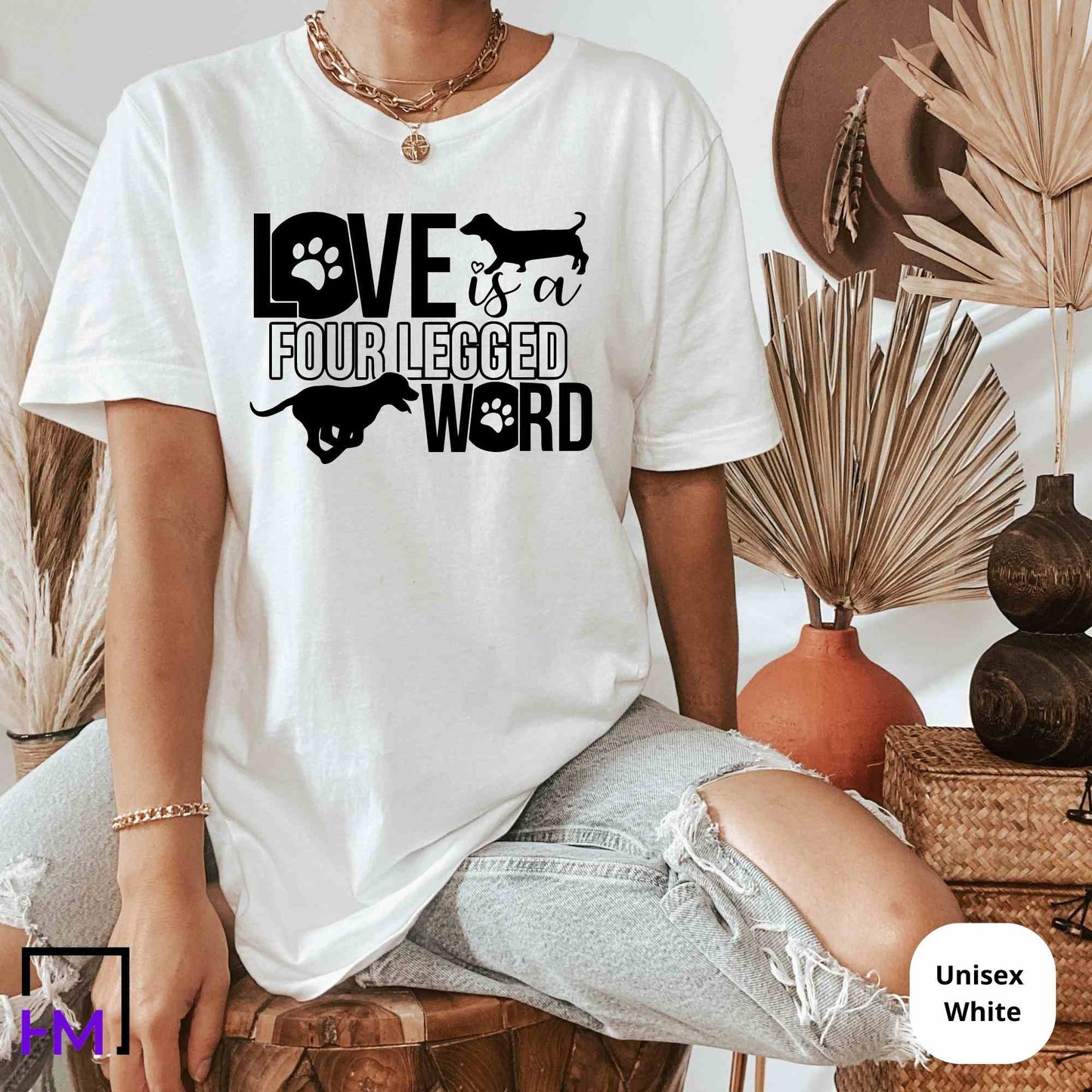 Love is a Four Letter Word, Dog Rescue Shirts: Adopt Don't Shop