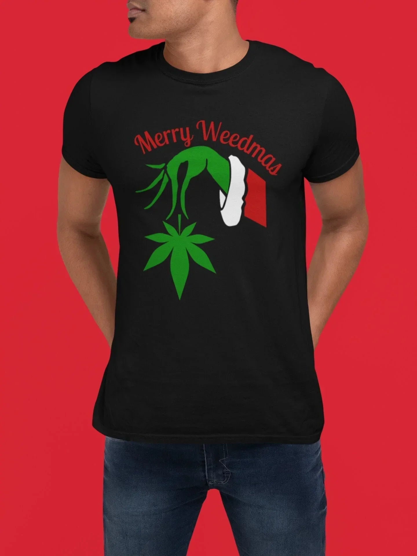 Merry Weedmas Shirt, Gift for Her, Stoner Girl, Cannabis Clothes, Gift for Him, Marijuana Sweatshirt, Weed Mom, Hoodie, Christmas Sweater HMDesignStudioUS