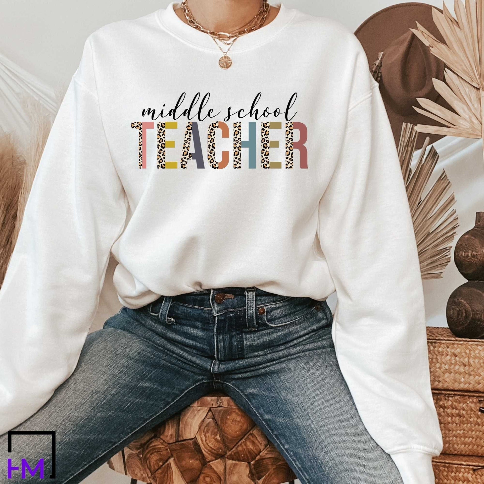 Middle School Teacher Shirt | Great for New Teacher Teammates, Appreciation Gifts, Back to School, Holiday Celebration, Christmas Presents HMDesignStudioUS