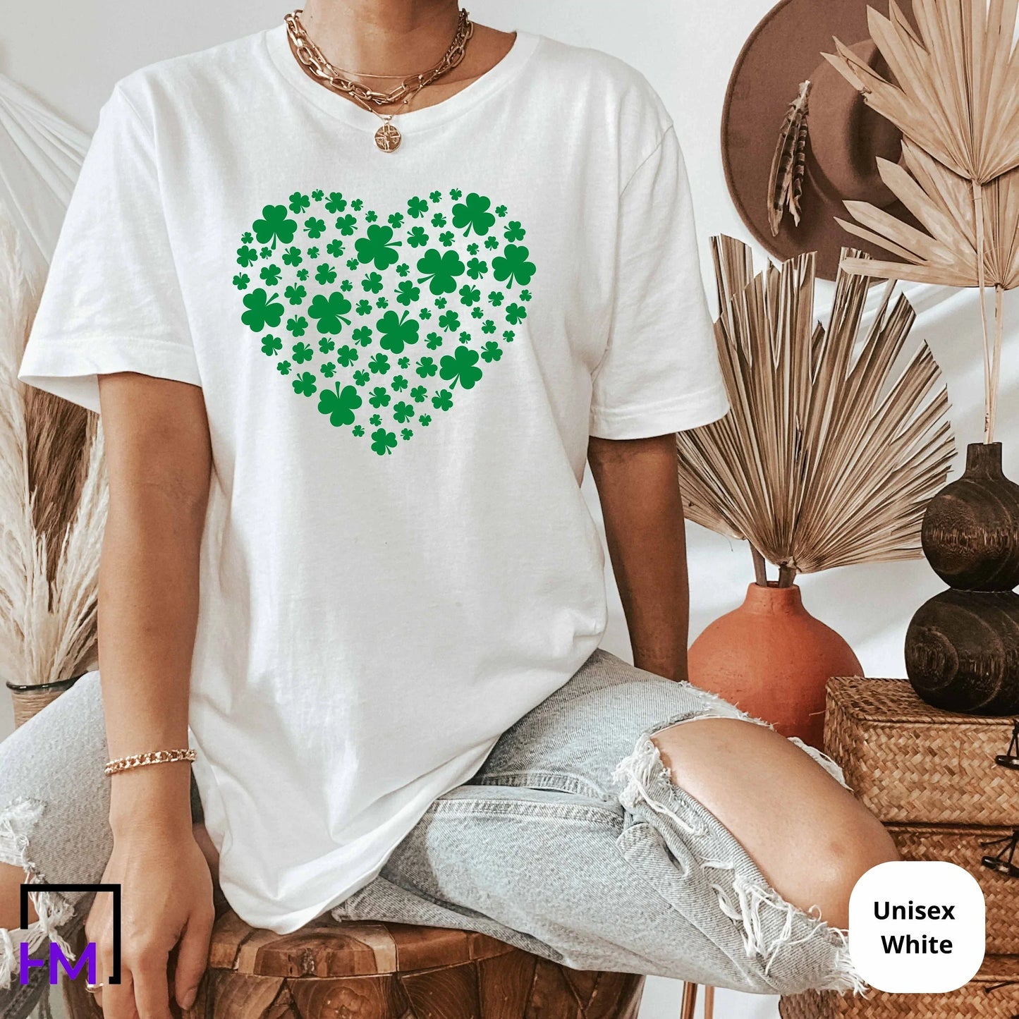 Minimalist Shamrock Shirt, Irish Shirt Women, Cute Shamrock Shirt, Lucky Woman Shirt, Shamrock Clover Shirt, St Patrick Day Shirt, Unisex