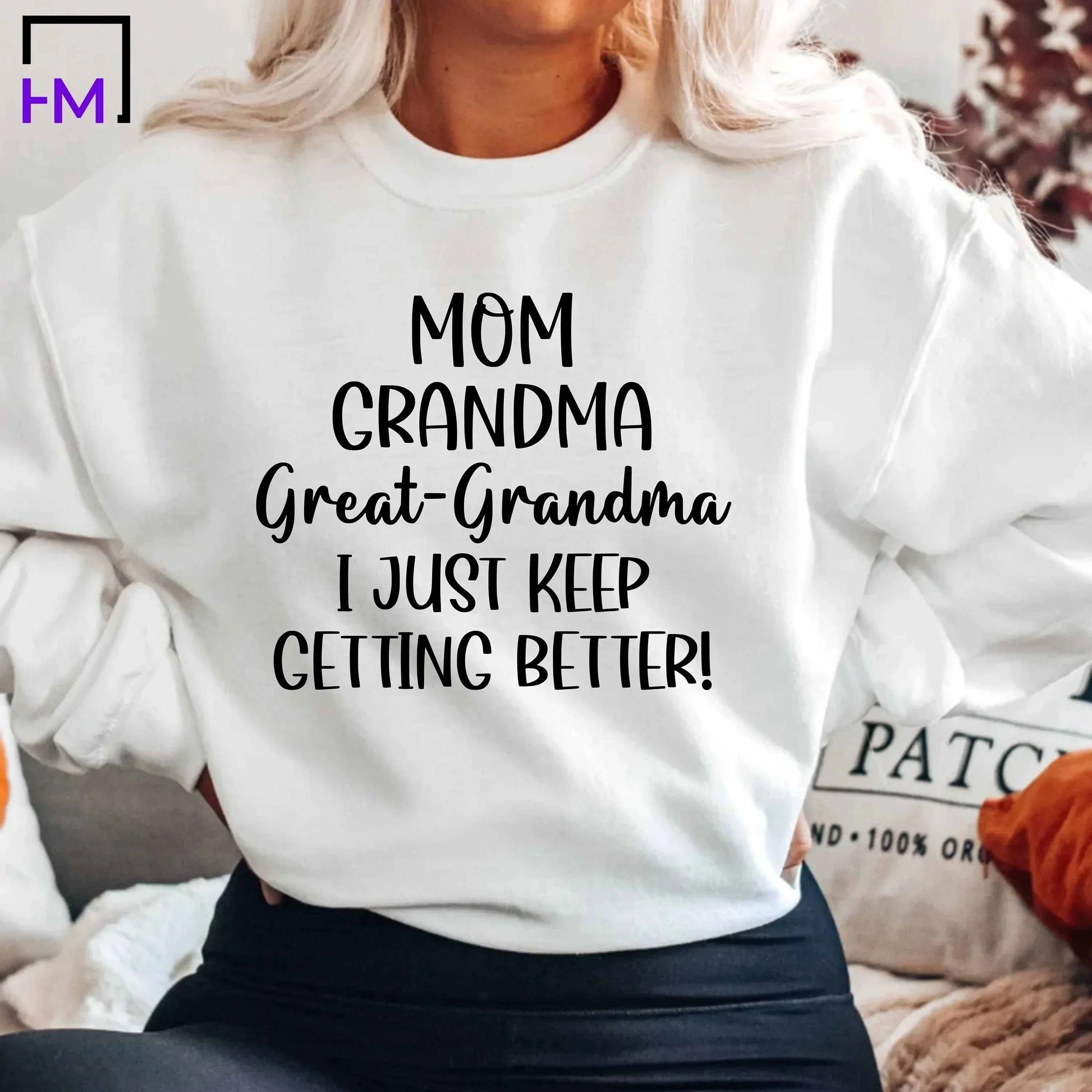Mom Grandma Great Grandma Sweatshirt Pregnancy Announcement Gift