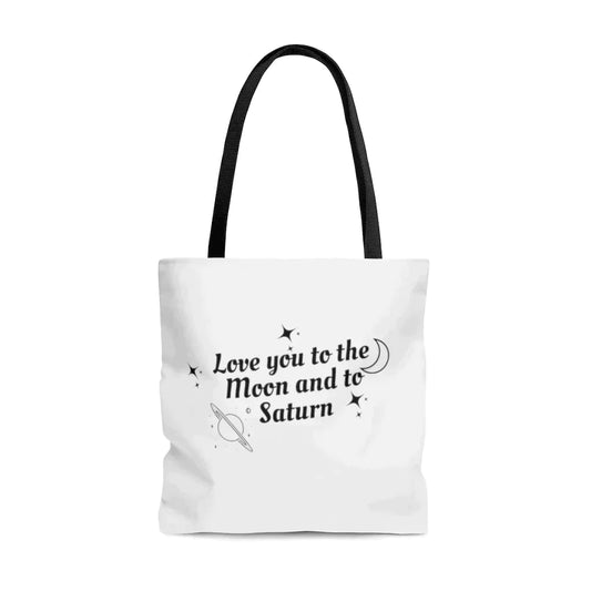 Moon and Saturn Tote Bag | Reusable Canvas Bag | Song Lyrics Grocery Bag | Reusable Gift | Taylor Fan Bag | I Love Taylor Gift HMDesignStudioUS
