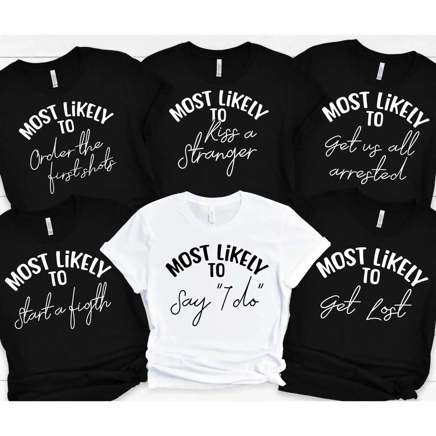 Most Likely To Shirts, Bachelorette Party Shirts, Bachelors Party Shirts HMDesignStudioUS