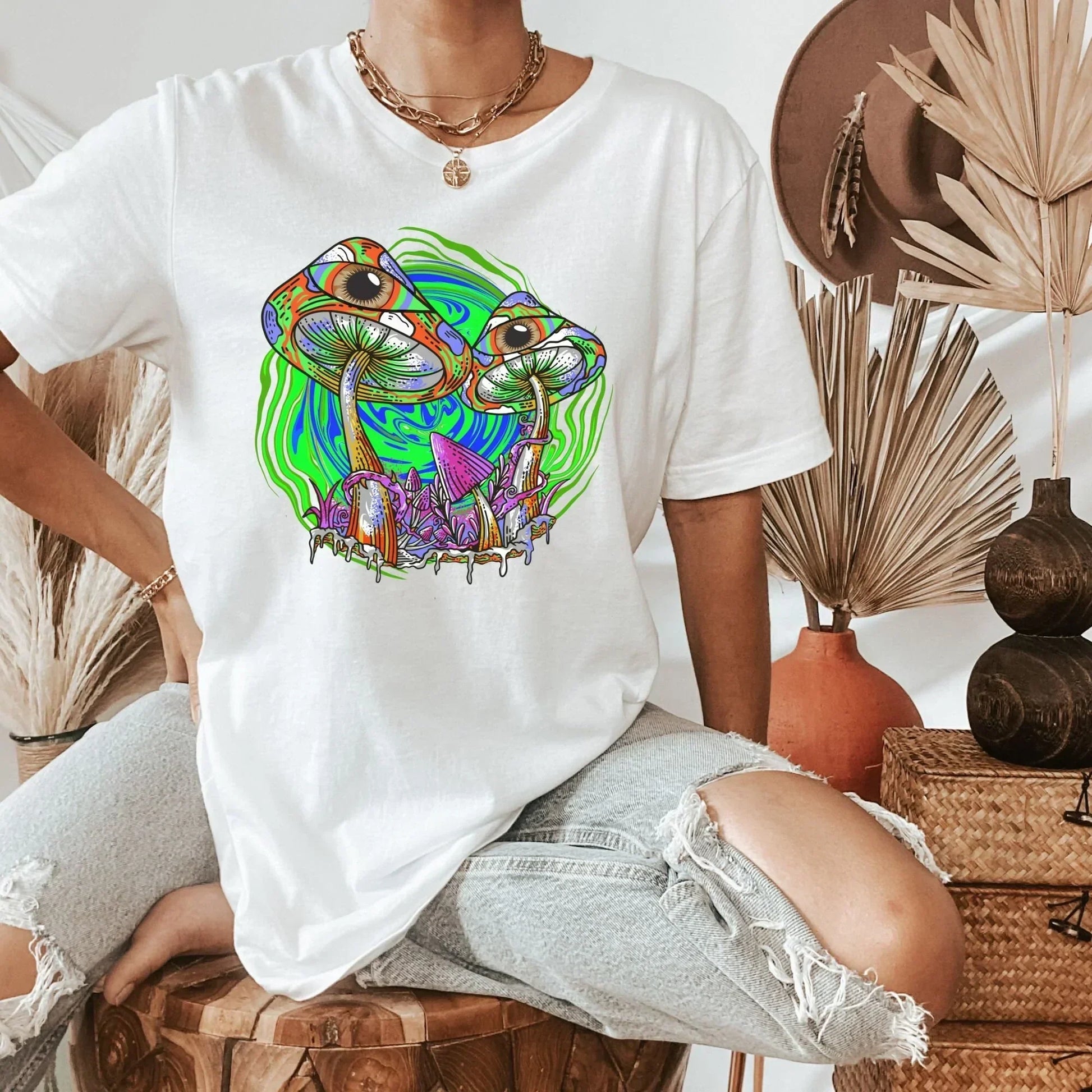 Mushroom Hoodie, Magic Mushroom Sweater, Third Eye Sweatshirt, Celestial Shirt, Goblincore Clothing, Pastel Goth Hoodie, Herbology Alien Tee HMDesignStudioUS