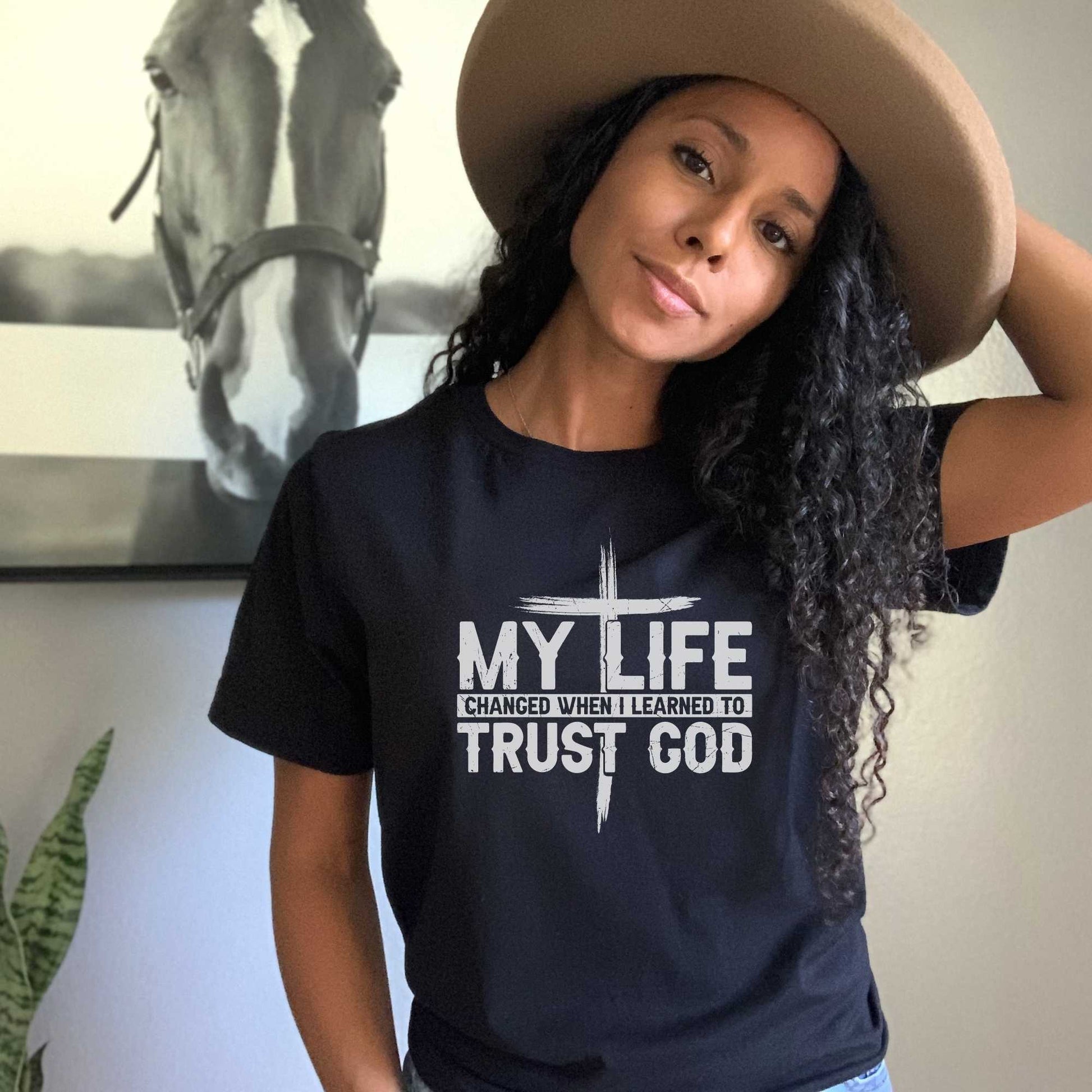 My Life Changed When I Learned to Trust God, Christian Shirts for Women