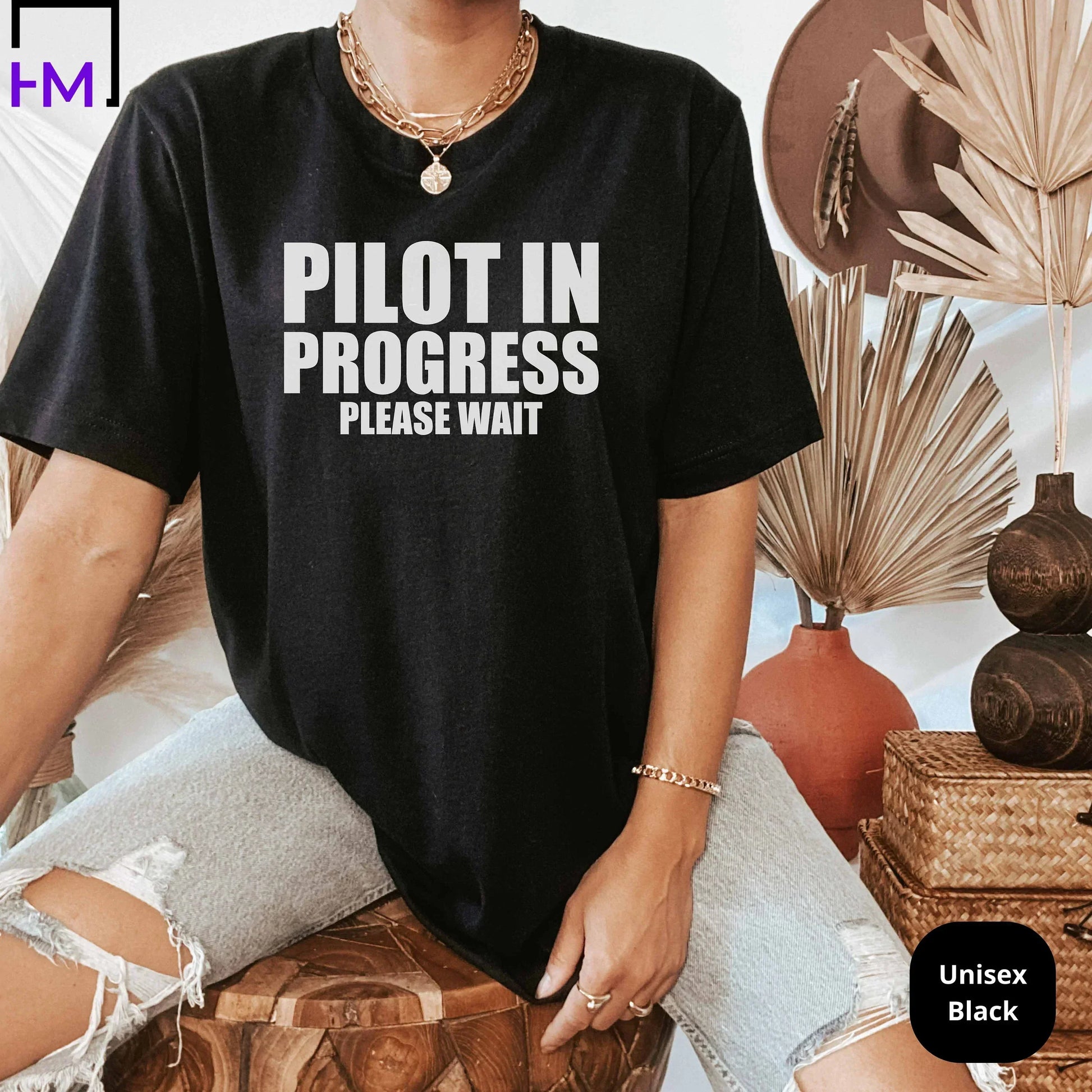 New Pilot Shirt, Airplane Mode Shirt, Aviation Graduate Student, Pilot Gift for Traveler, Adventurer Gift, Frequent Flyer Vacation Shirt HMDesignStudioUS
