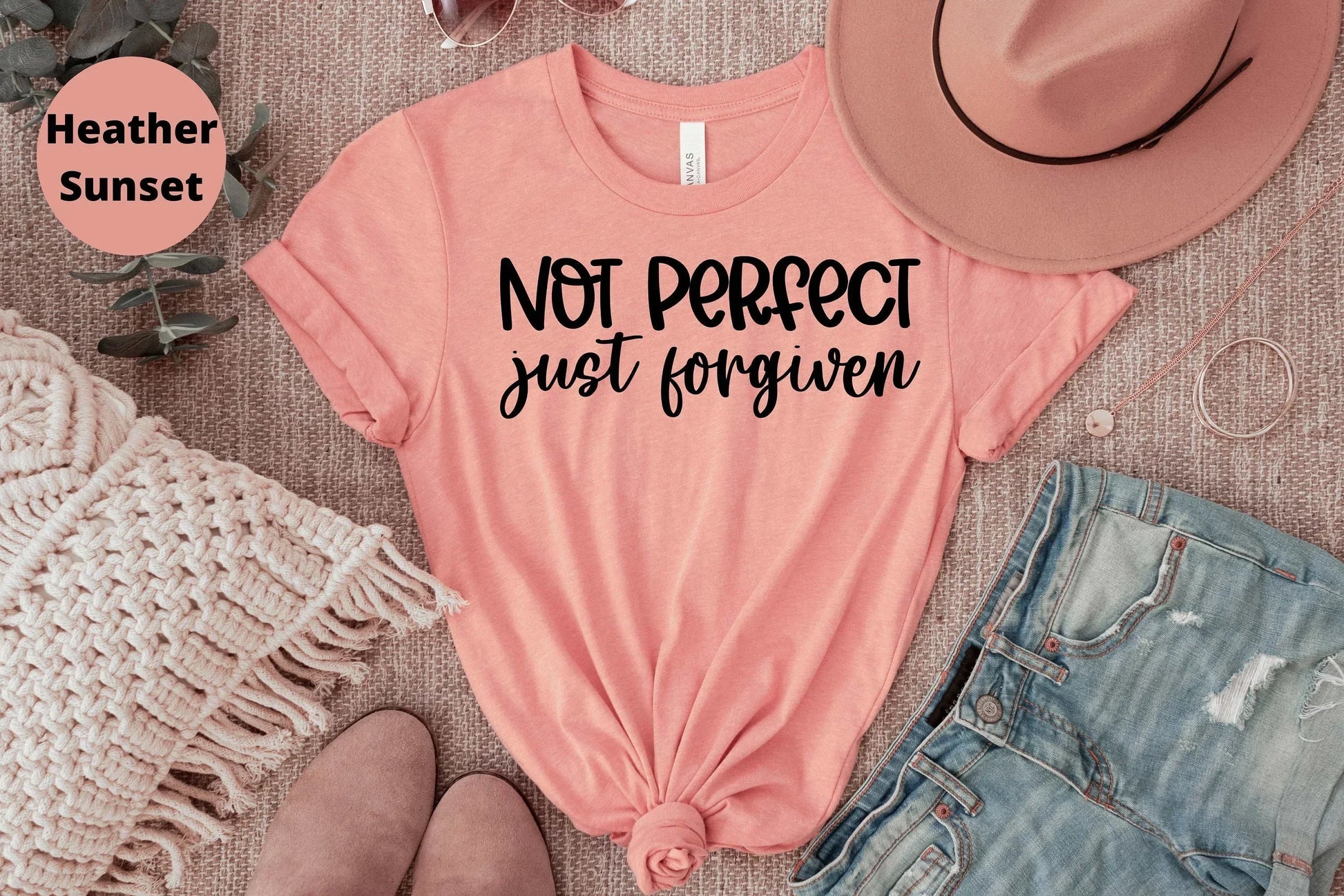 Not Perfect Just Forgiven, Christian Shirt about Jesus