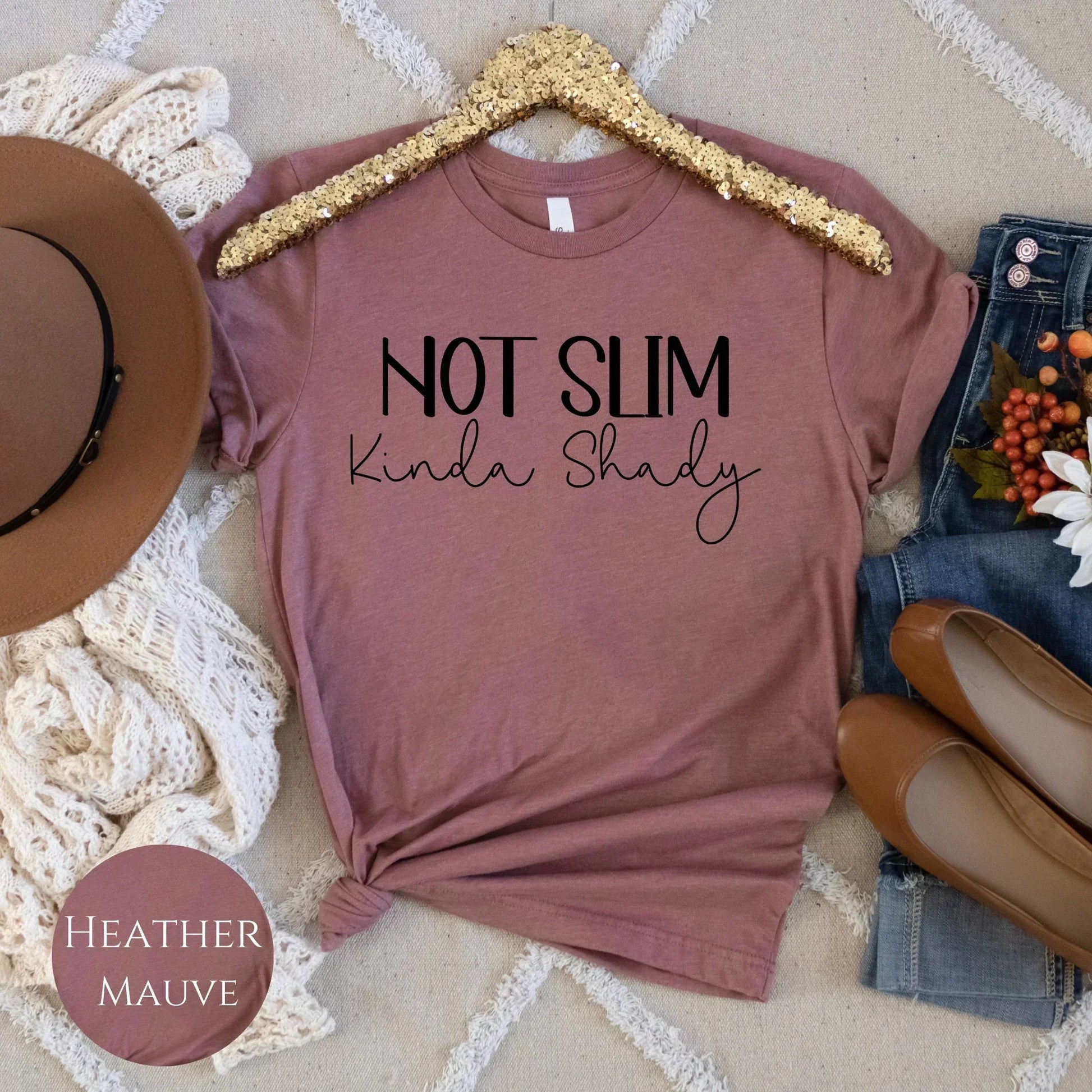 Not Slim Kinda Shady | Funny T-Shirt | Sarcastic Shirt | Funny Super Mom Gift | Fall Sweatshirt | Mom Sweatshirt | Bestfriends Presents