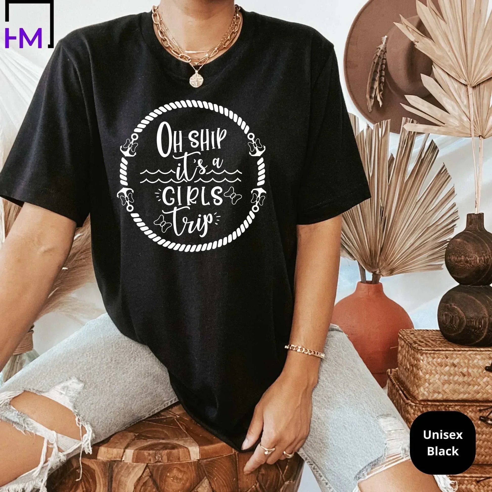 Oh Ship It's a Girls Trip Cruise Shirt Ropes