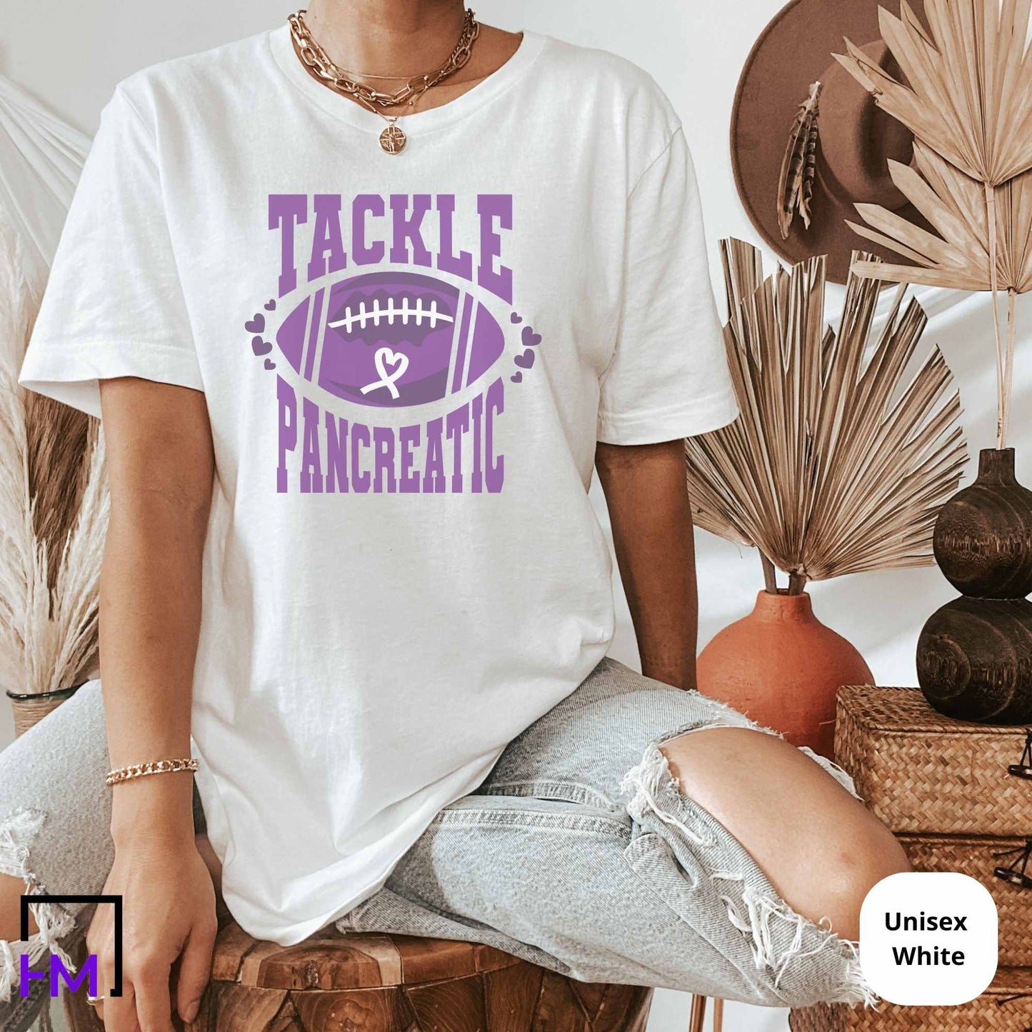 Pancreatic Cancer Shirt, Tackle Cancer Shirt, World Cancer Day Shirt, Never Give Up, Pancreatic Cancer Survivor Gifts, Stronger than Cancer Sweatshirt, Purple Ribbon Hoodie