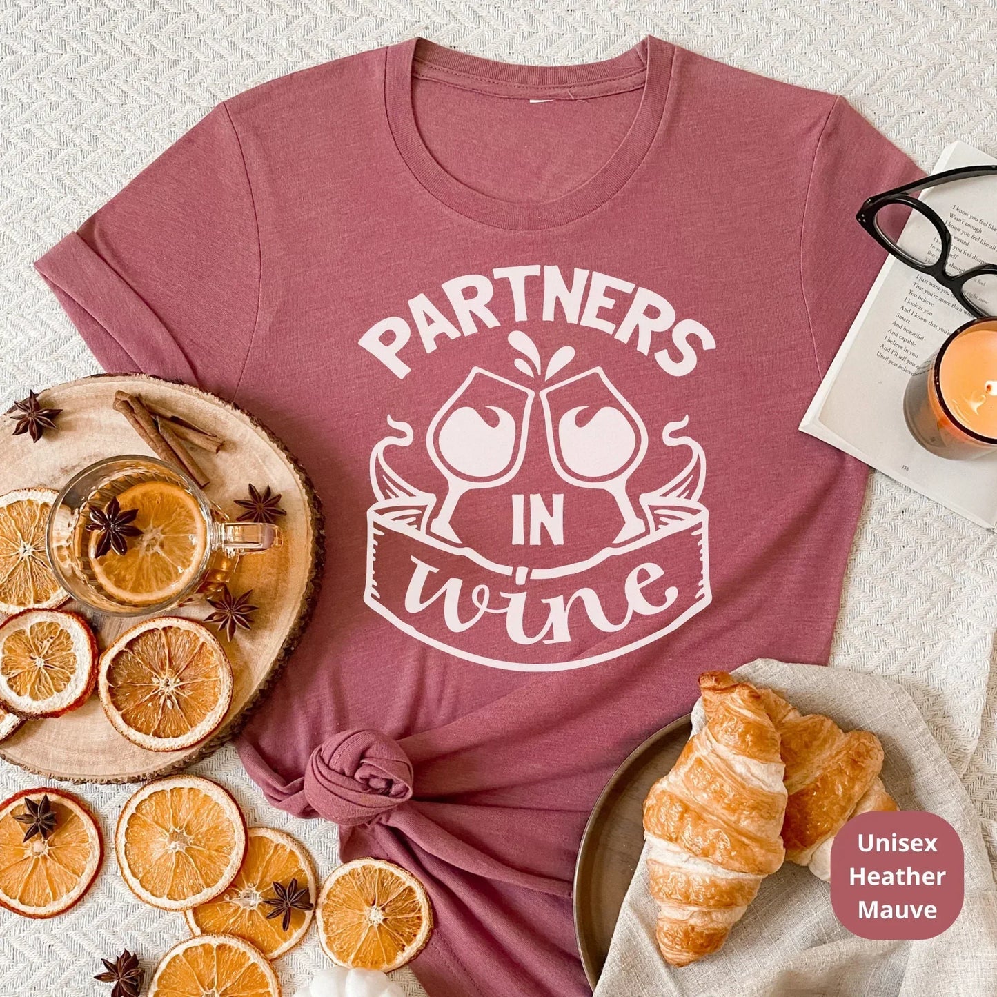 Partners in Wine Shirt, Wine Lovers Gift HMDesignStudioUS