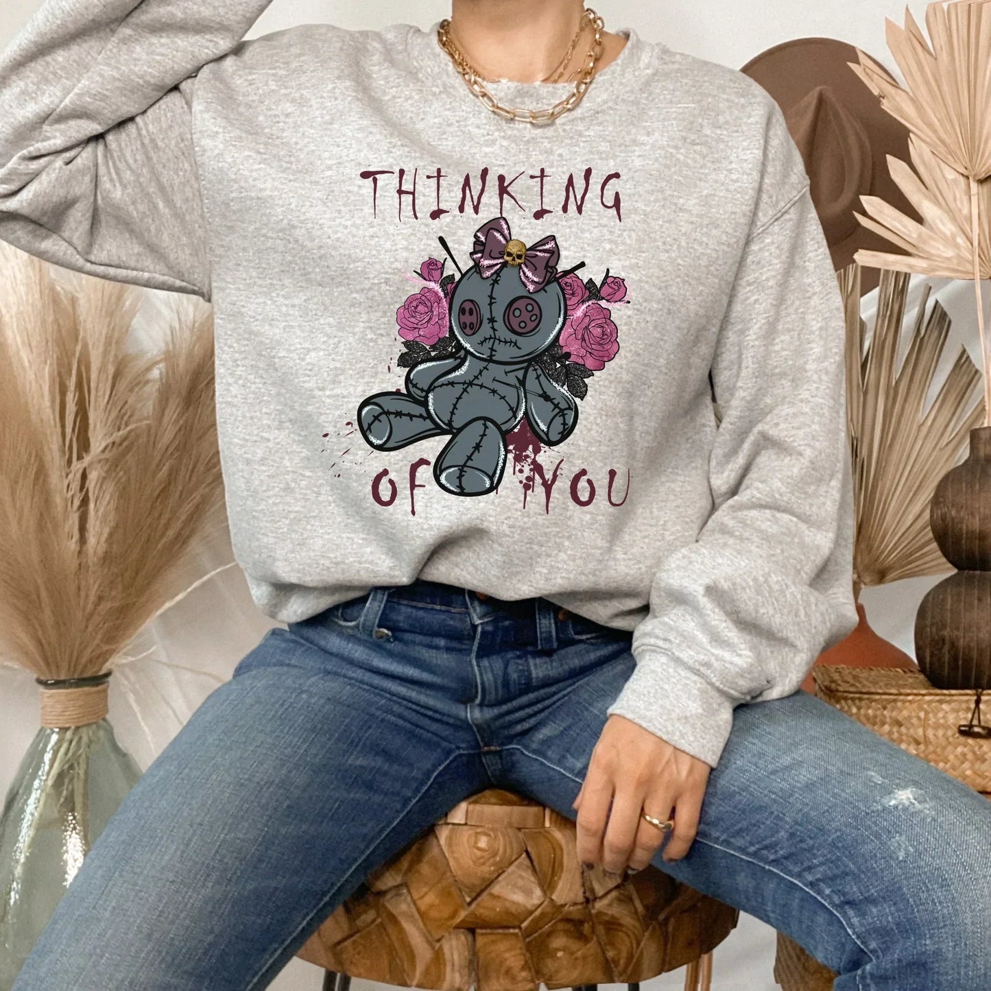 Pastel Gothic Shirt, Witchy Vibes Sweatshirt, Skull Shirt, Goth Style Grunge Shirt, Aesthetic Clothing, Trippy Gift for Her, Witch Tee HMDesignStudioUS