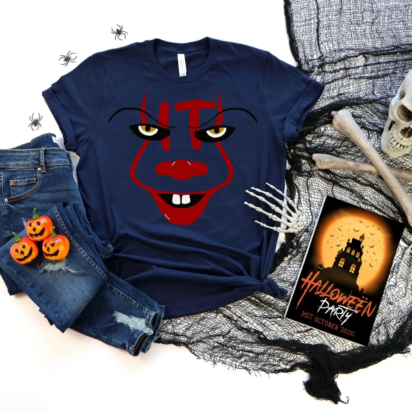 Pennywise shirt, Horror Movie IT Sweatshirt, Penny wise Halloween Hoodie, Halloween Crewneck, Spooky Halloween Party T-Shirt HMDesignStudioUS
