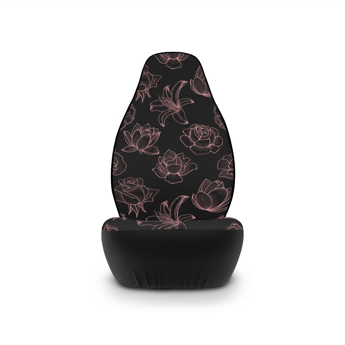 Pink Seat Covers for Cars, Car Seat Cover, Boho Flowers Hippie Car Accessories for Women, Floral Butterfly Universal Vehicle Seat Protectors