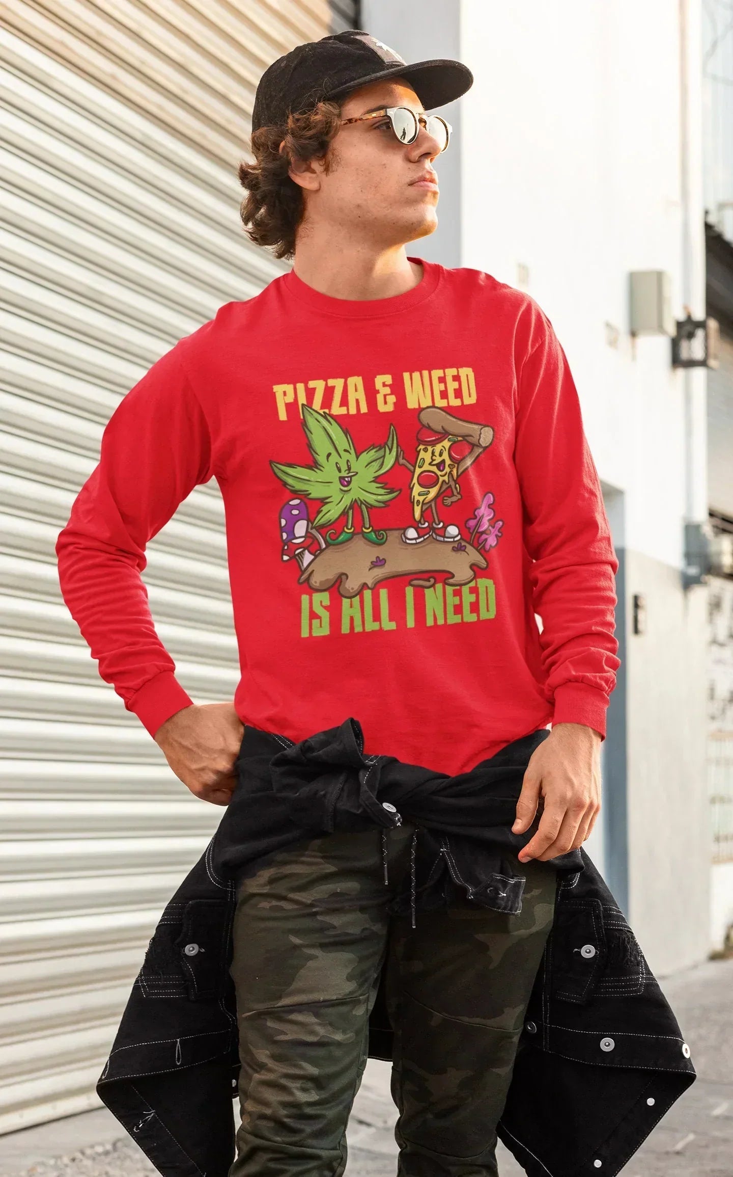 Pizza and Beer is All I Need, Funny Stoner Shirt HMDesignStudioUS